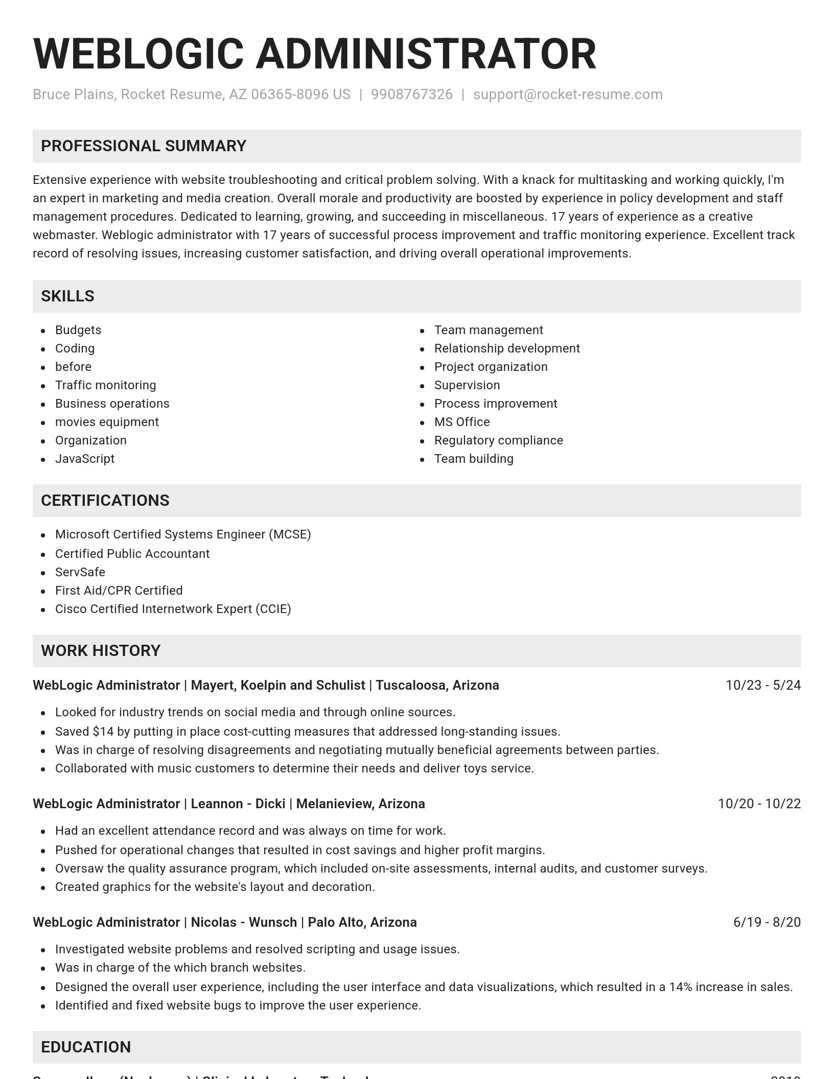 Genius resume template