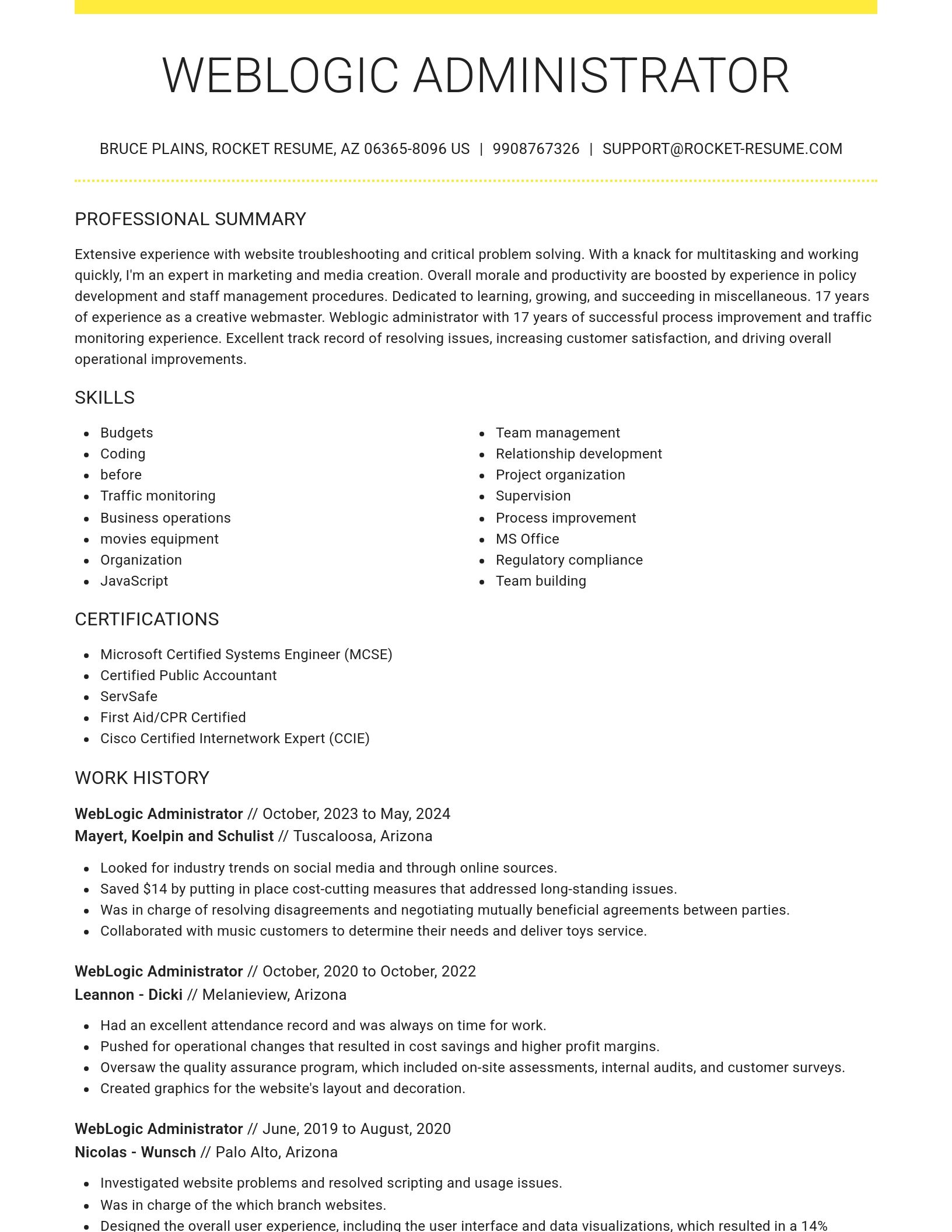 Grand resume template