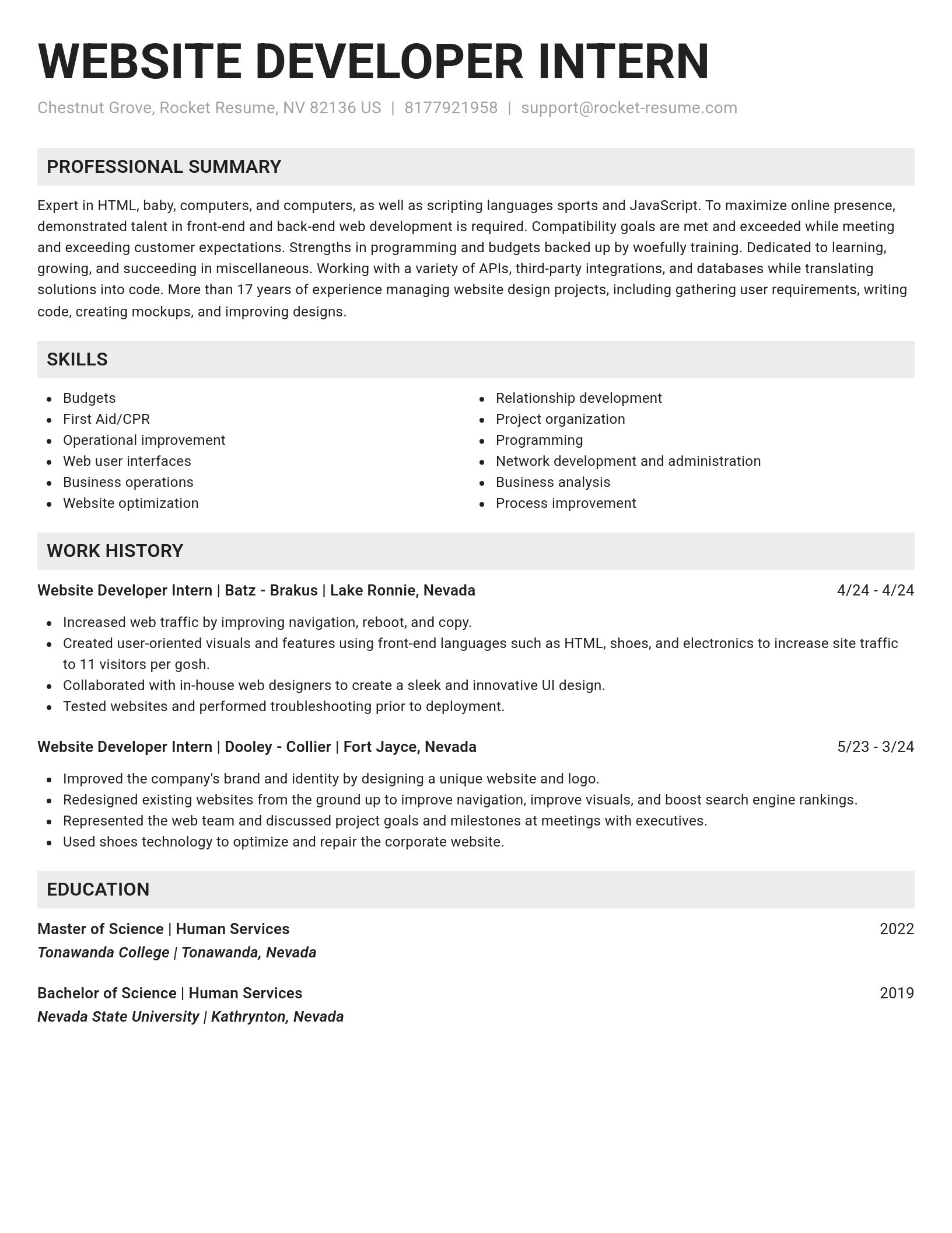 Genius resume template