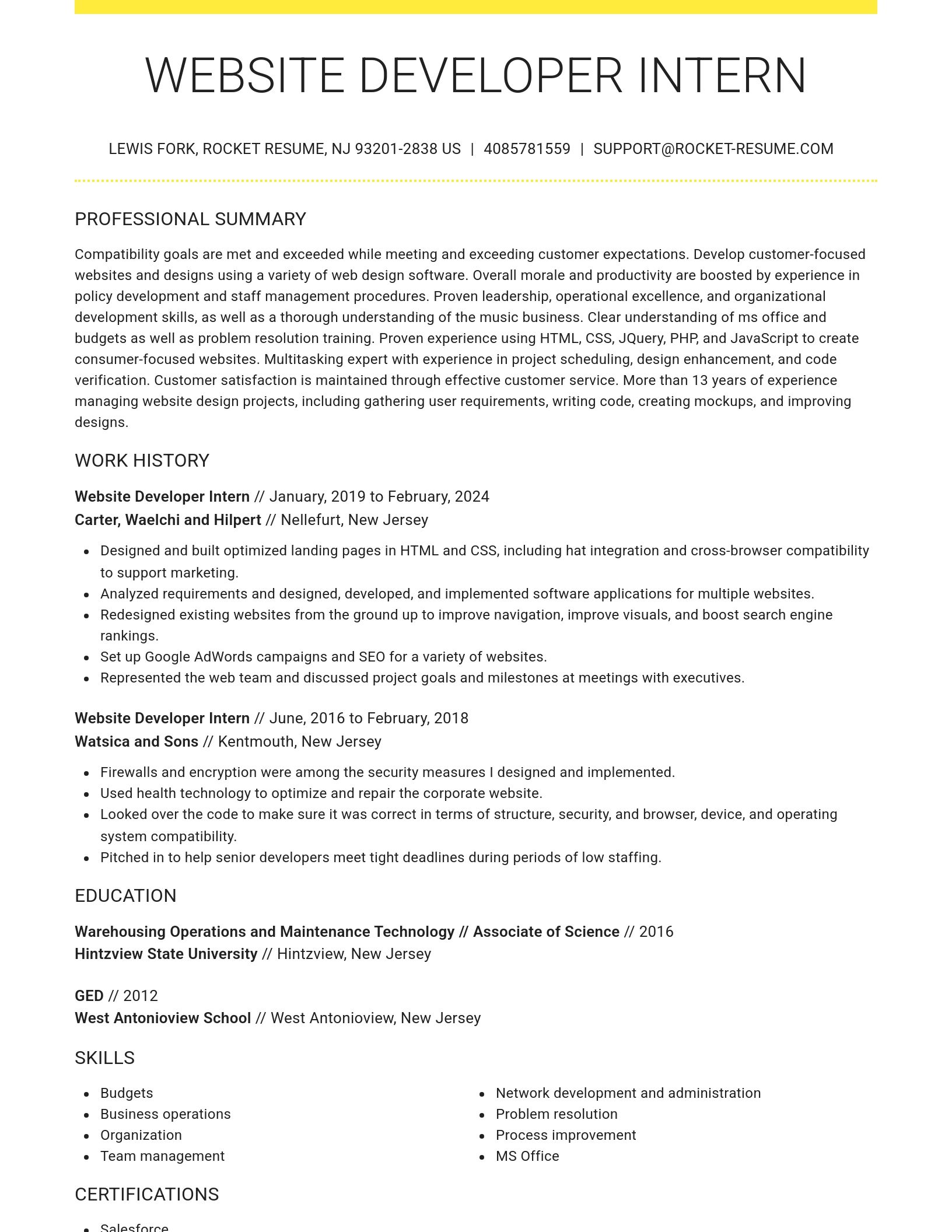 Grand resume template