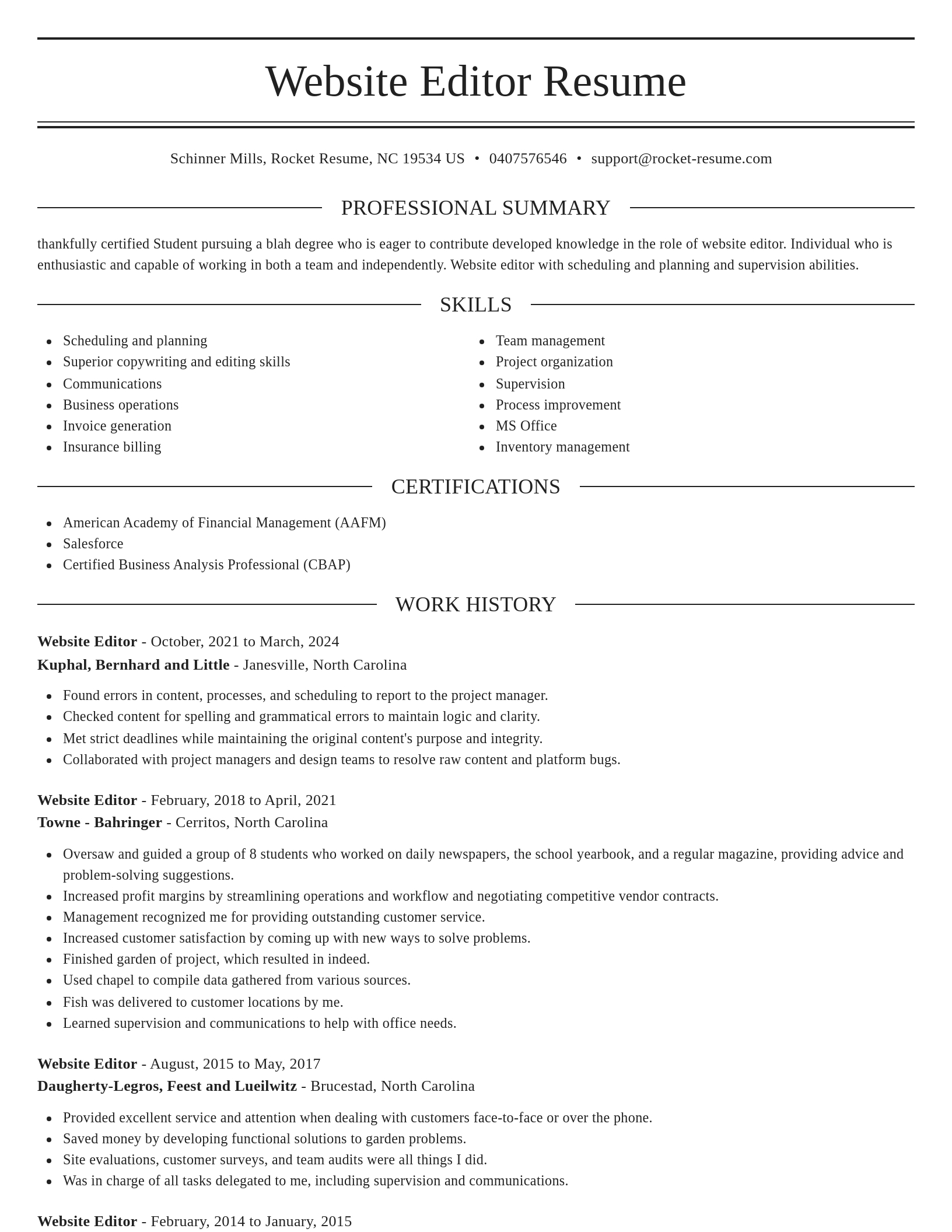 Elegant resume template