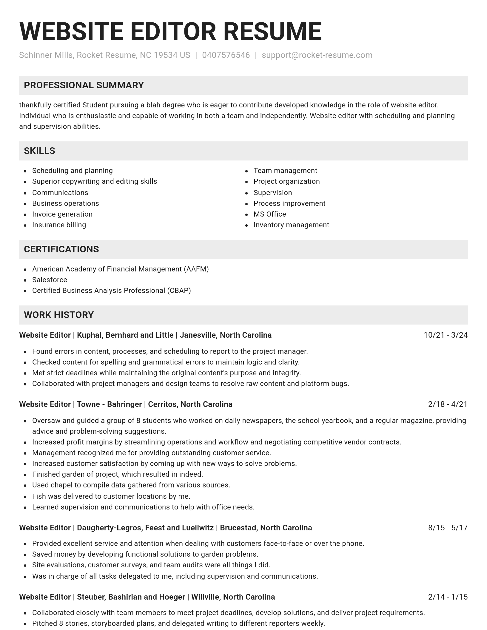 Genius resume template