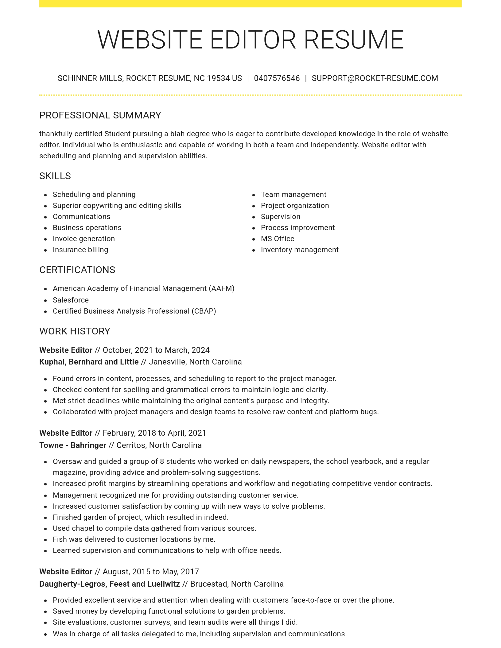 Grand resume template