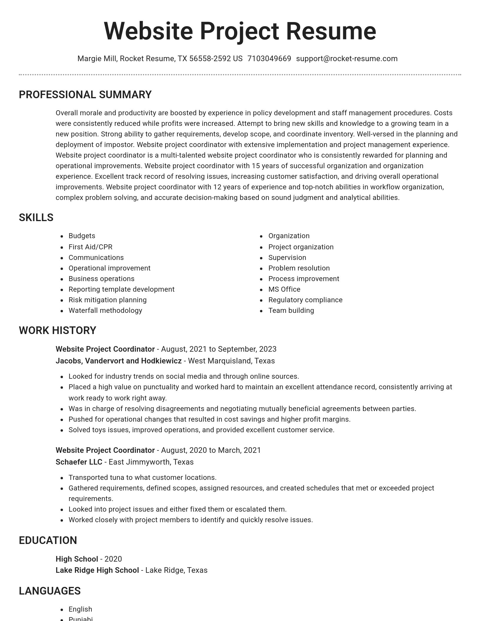 Brilliant resume template