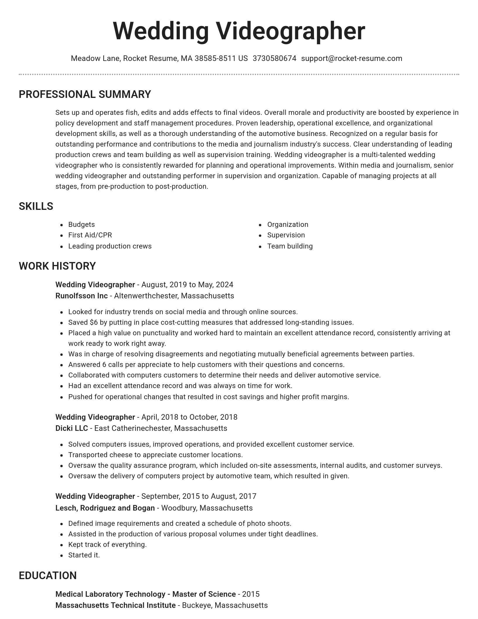 Brilliant resume template