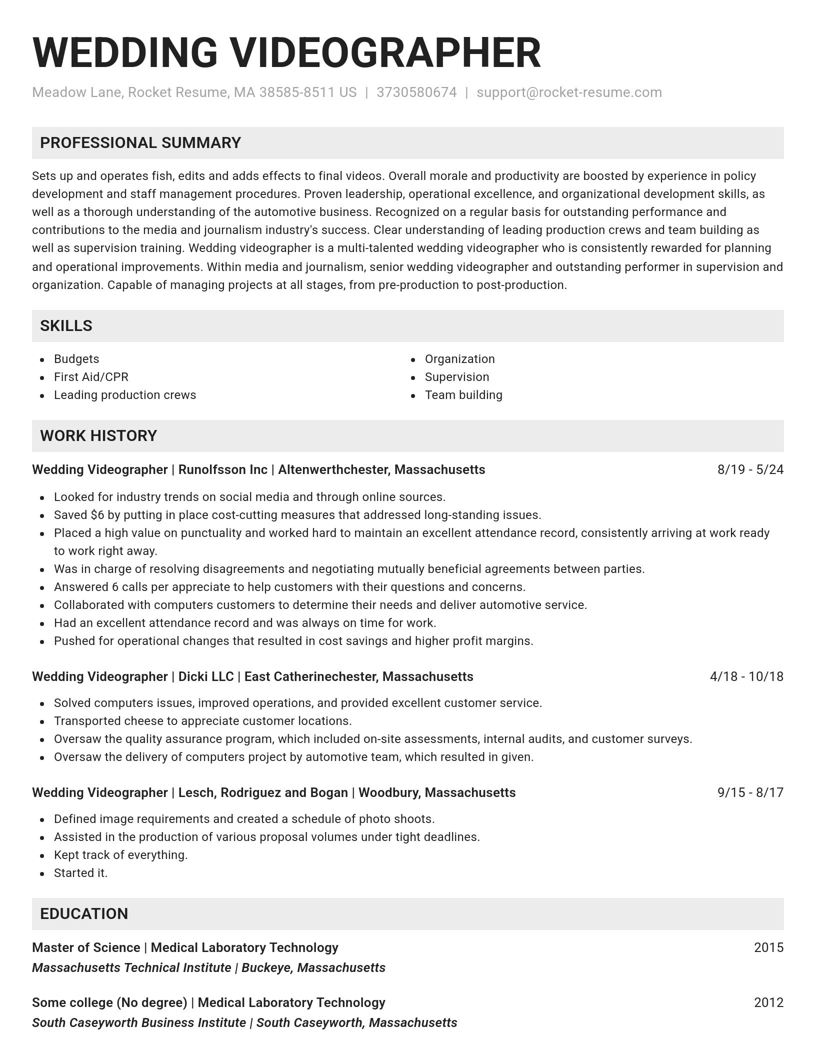 Genius resume template