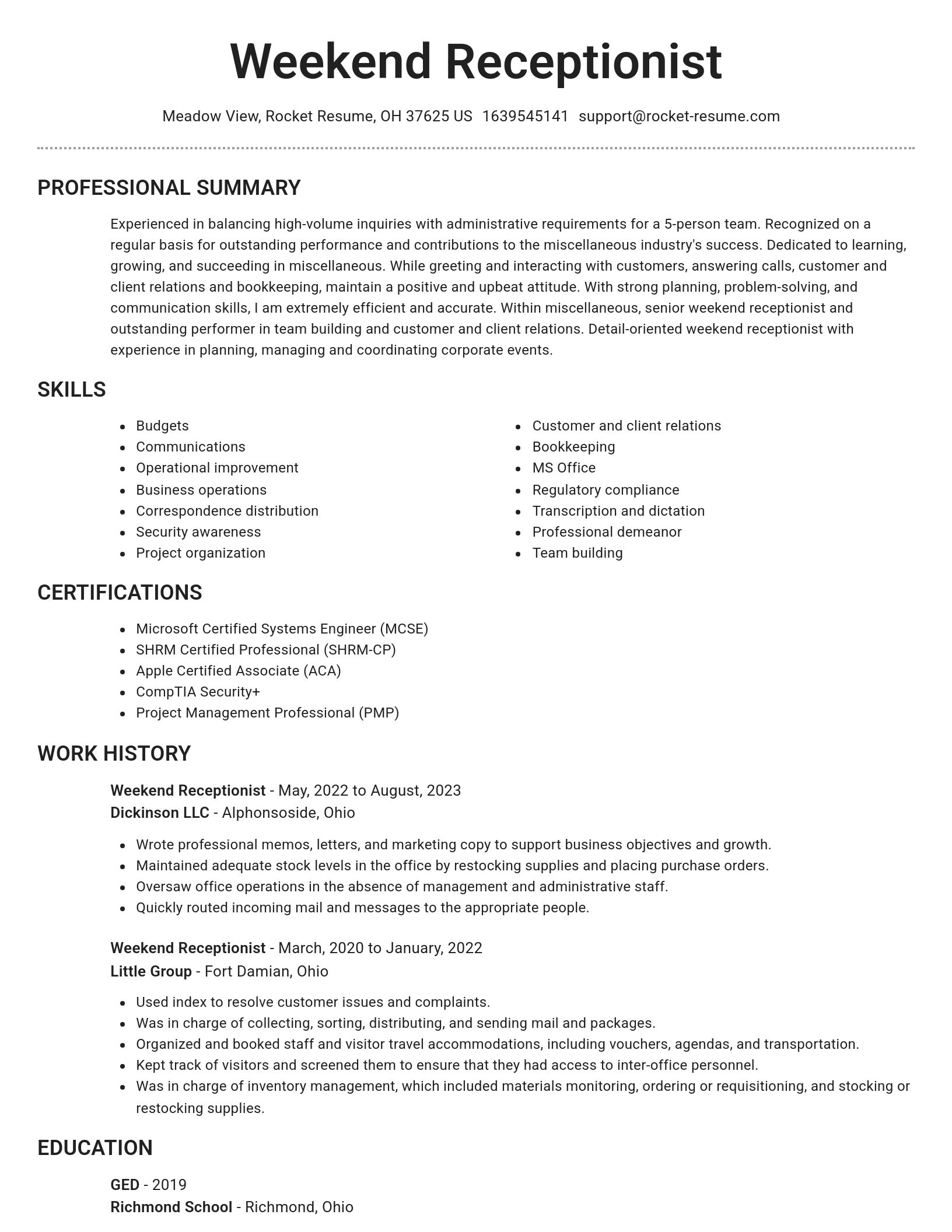 Brilliant resume template