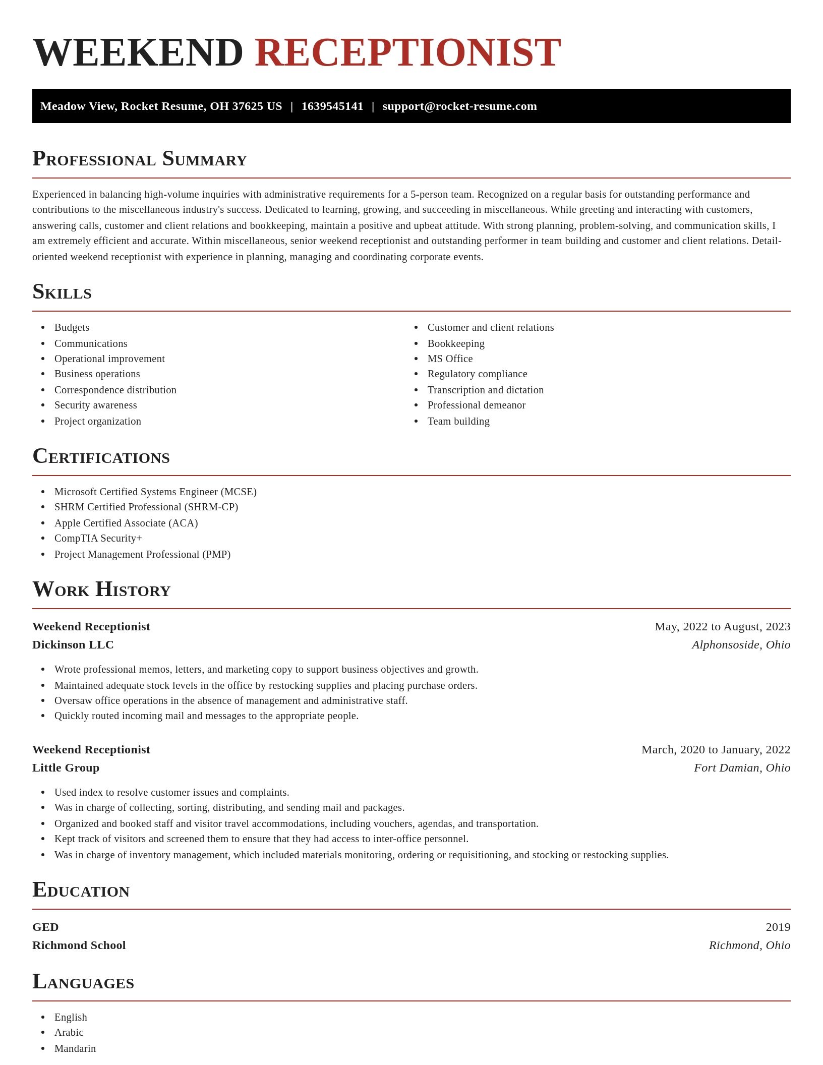 Exquisite resume template