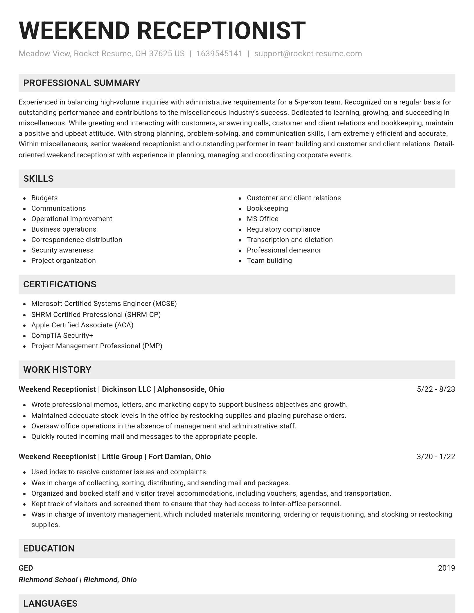 Genius resume template