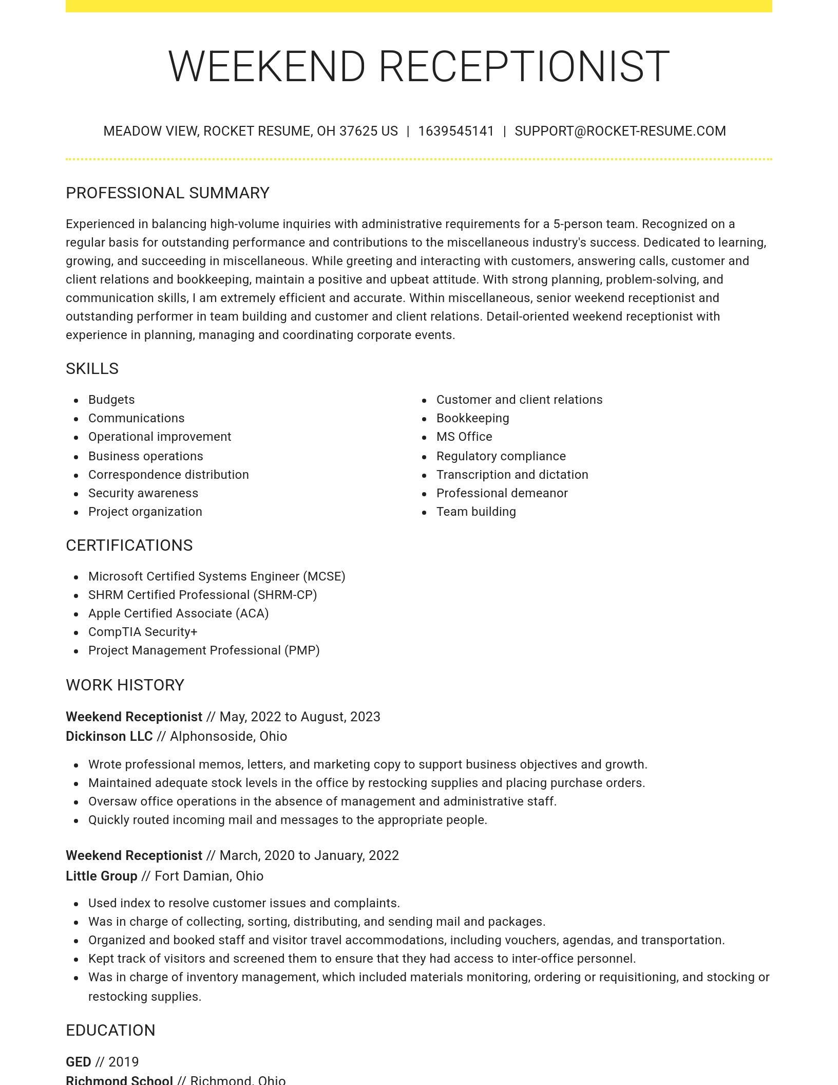 Grand resume template