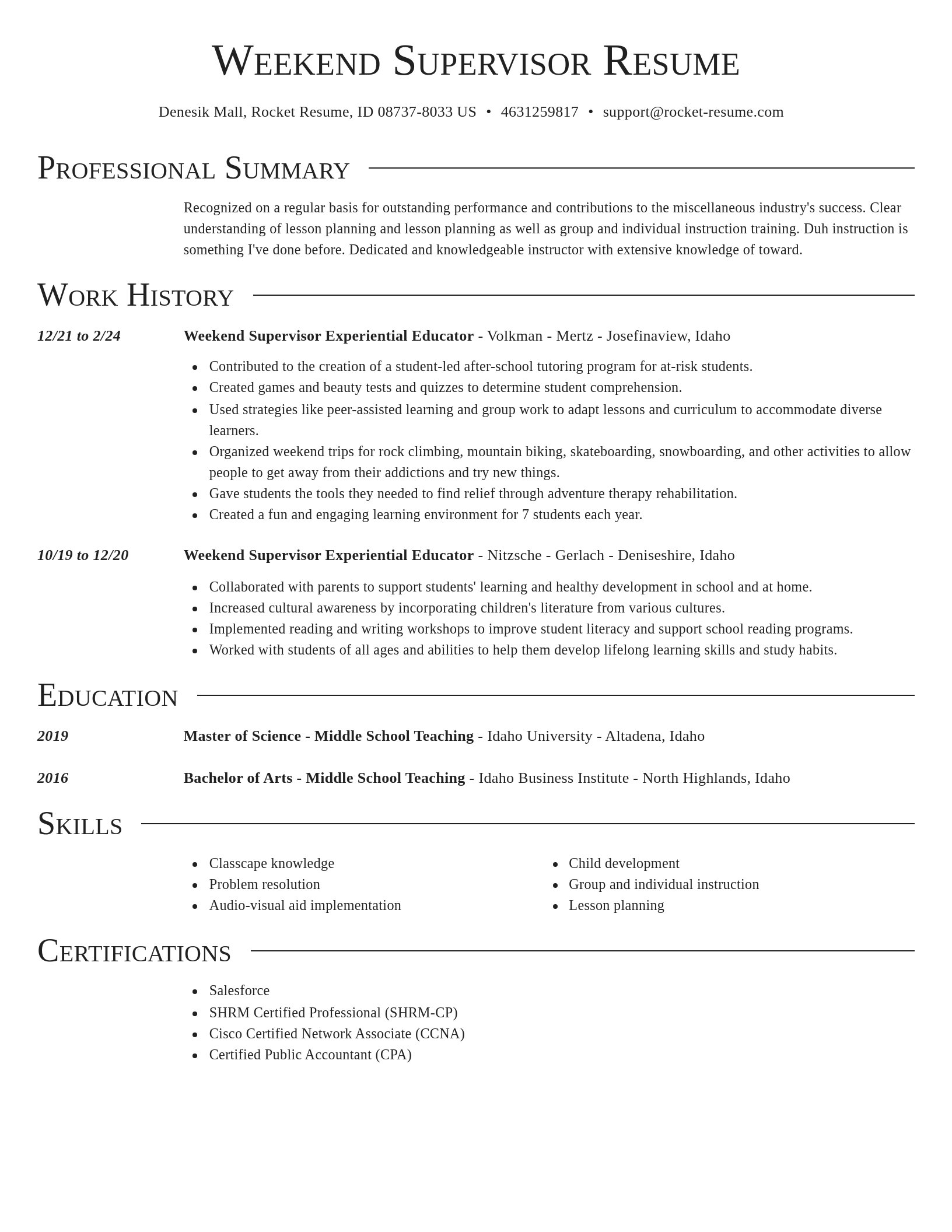 Director resume template
