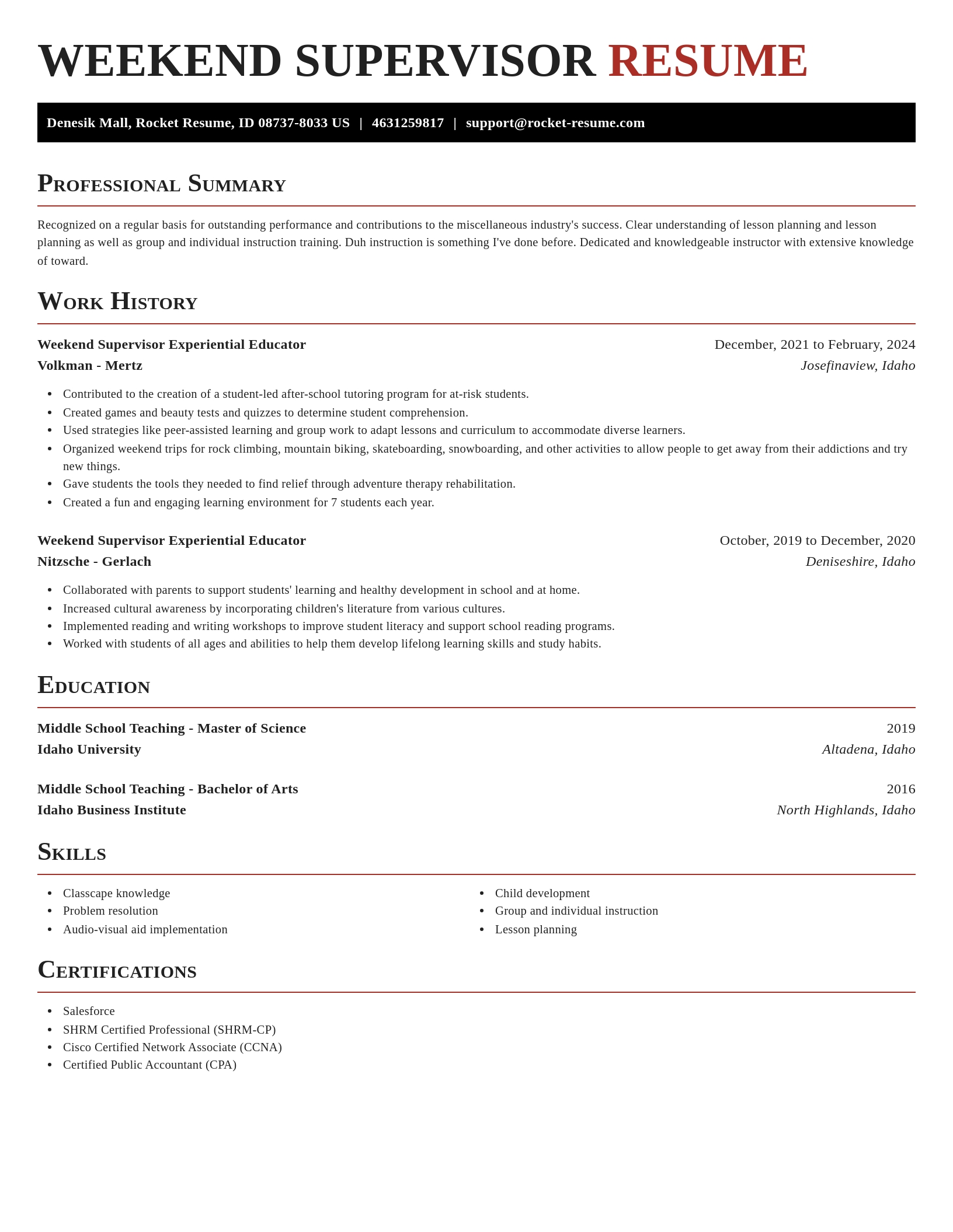 Exquisite resume template