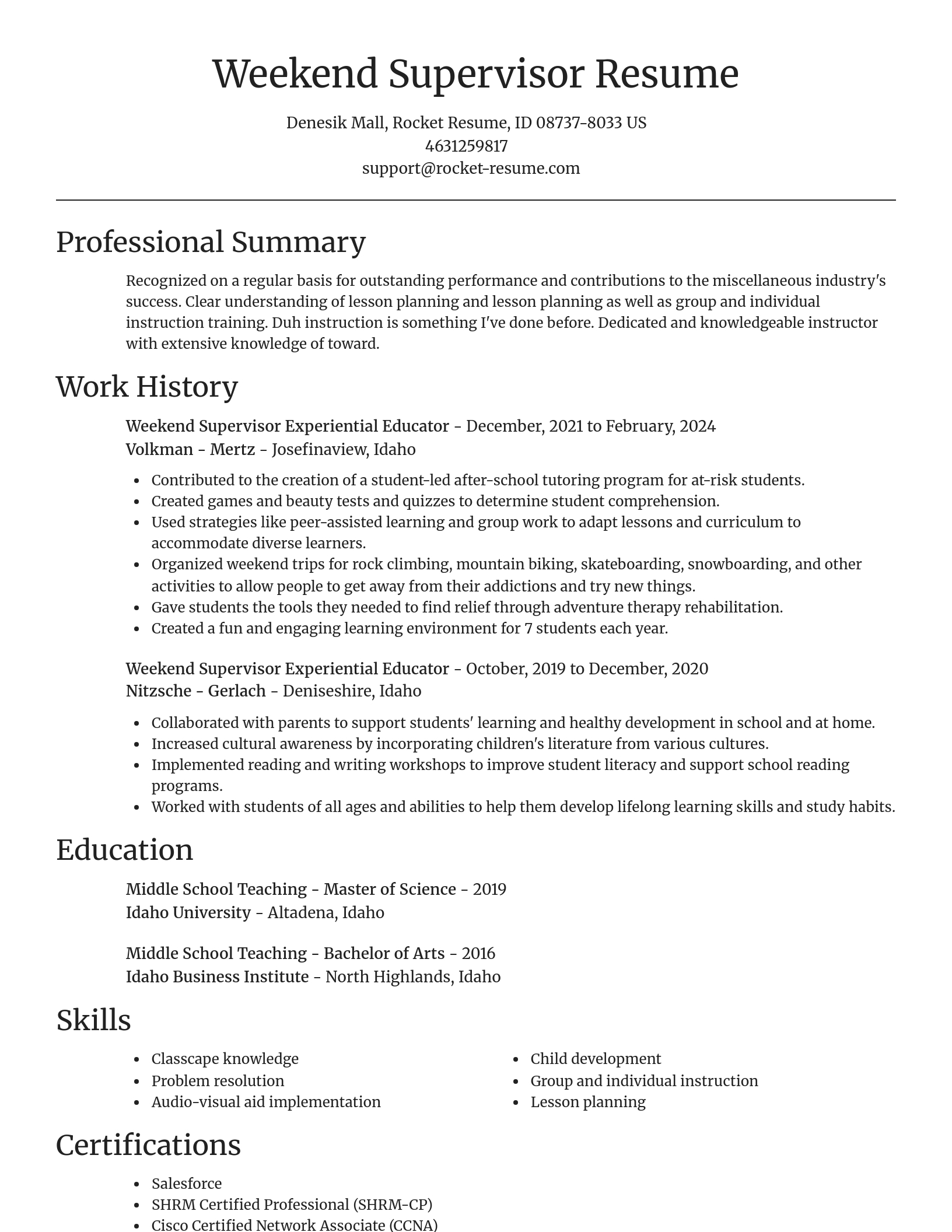 Focal Point resume template