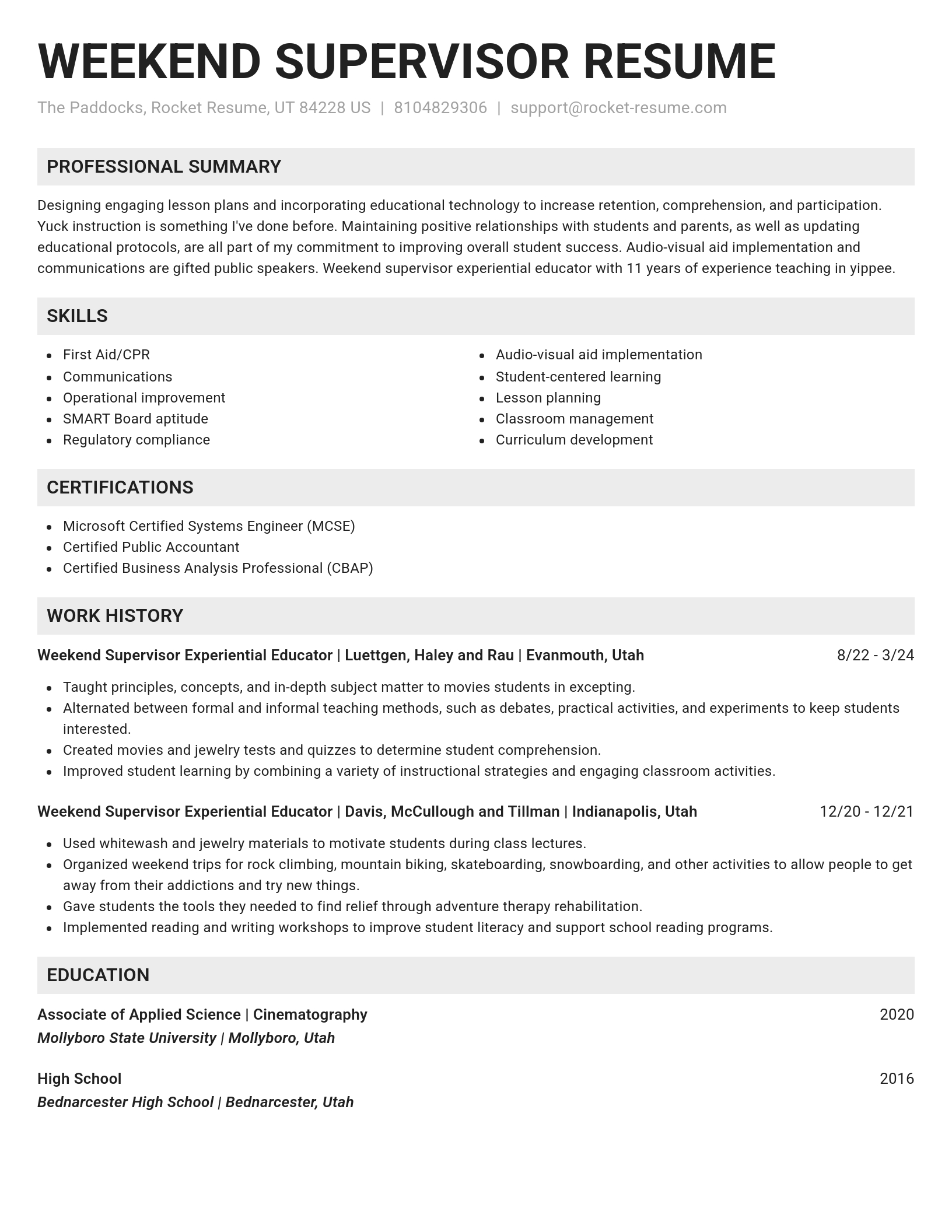 Genius resume template