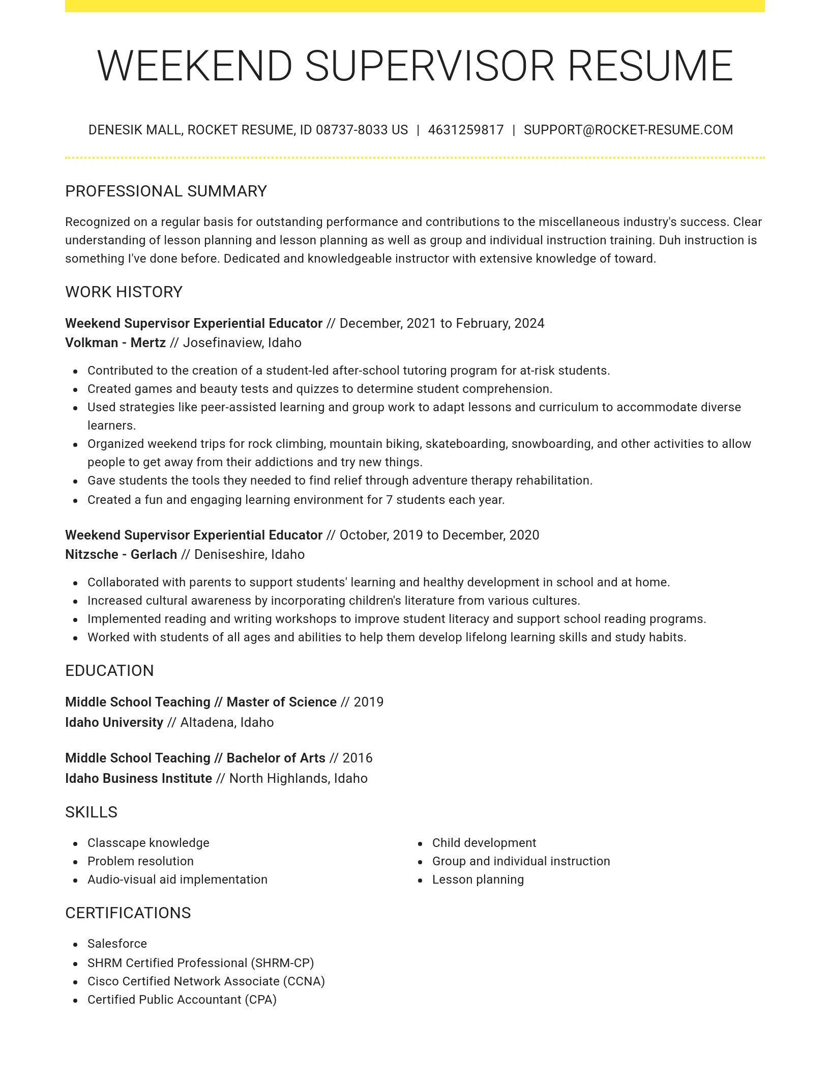 Grand resume template