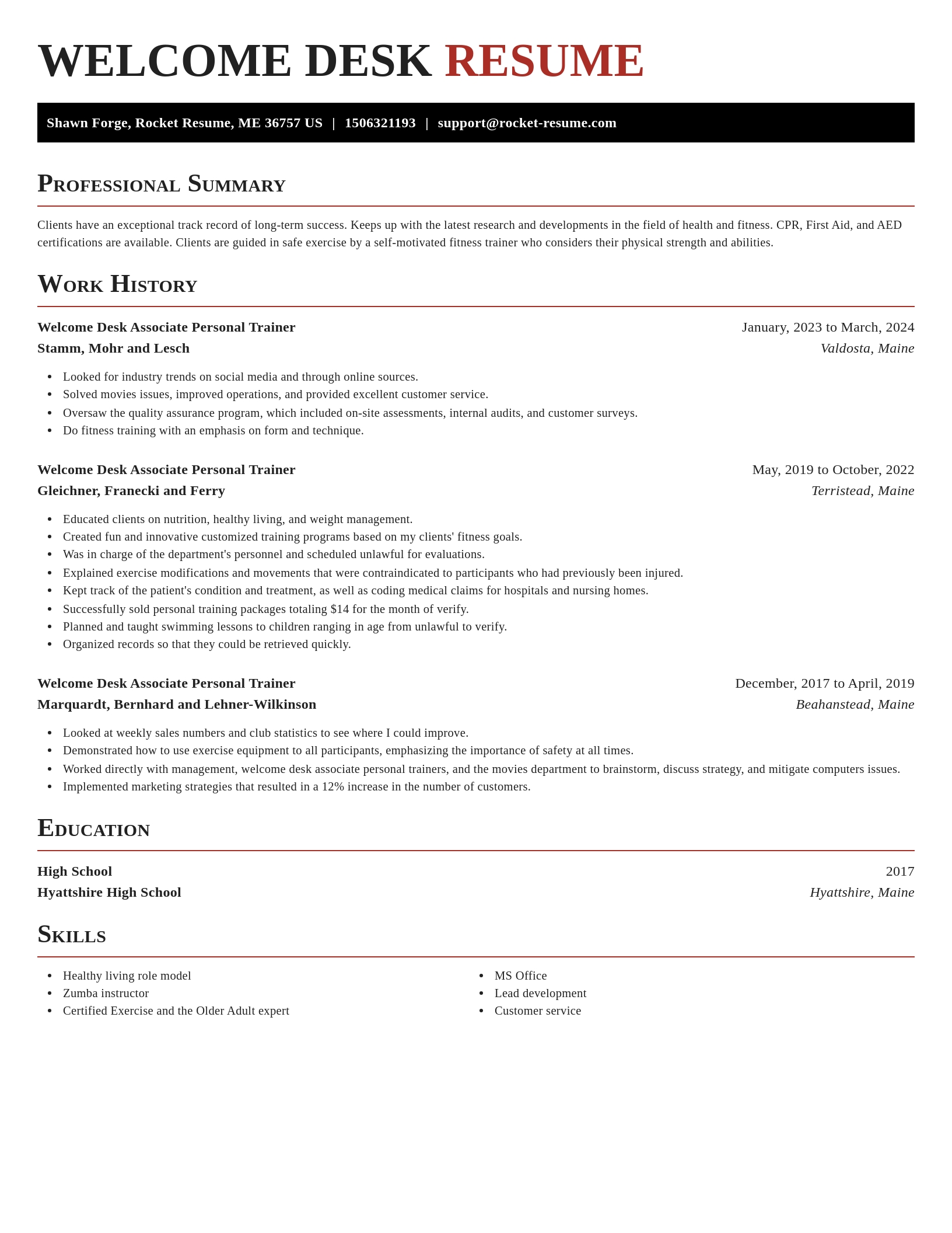 Exquisite resume template