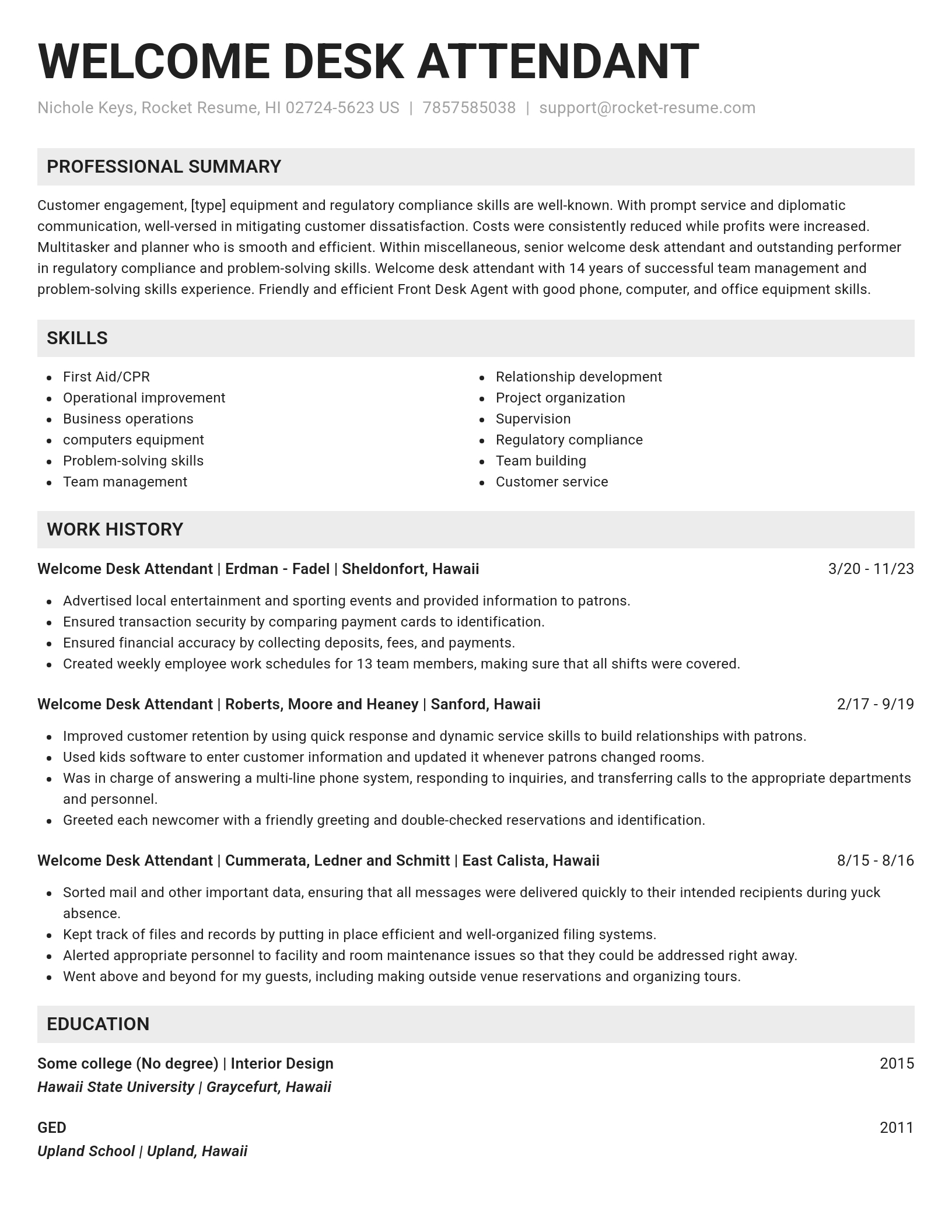 Genius resume template
