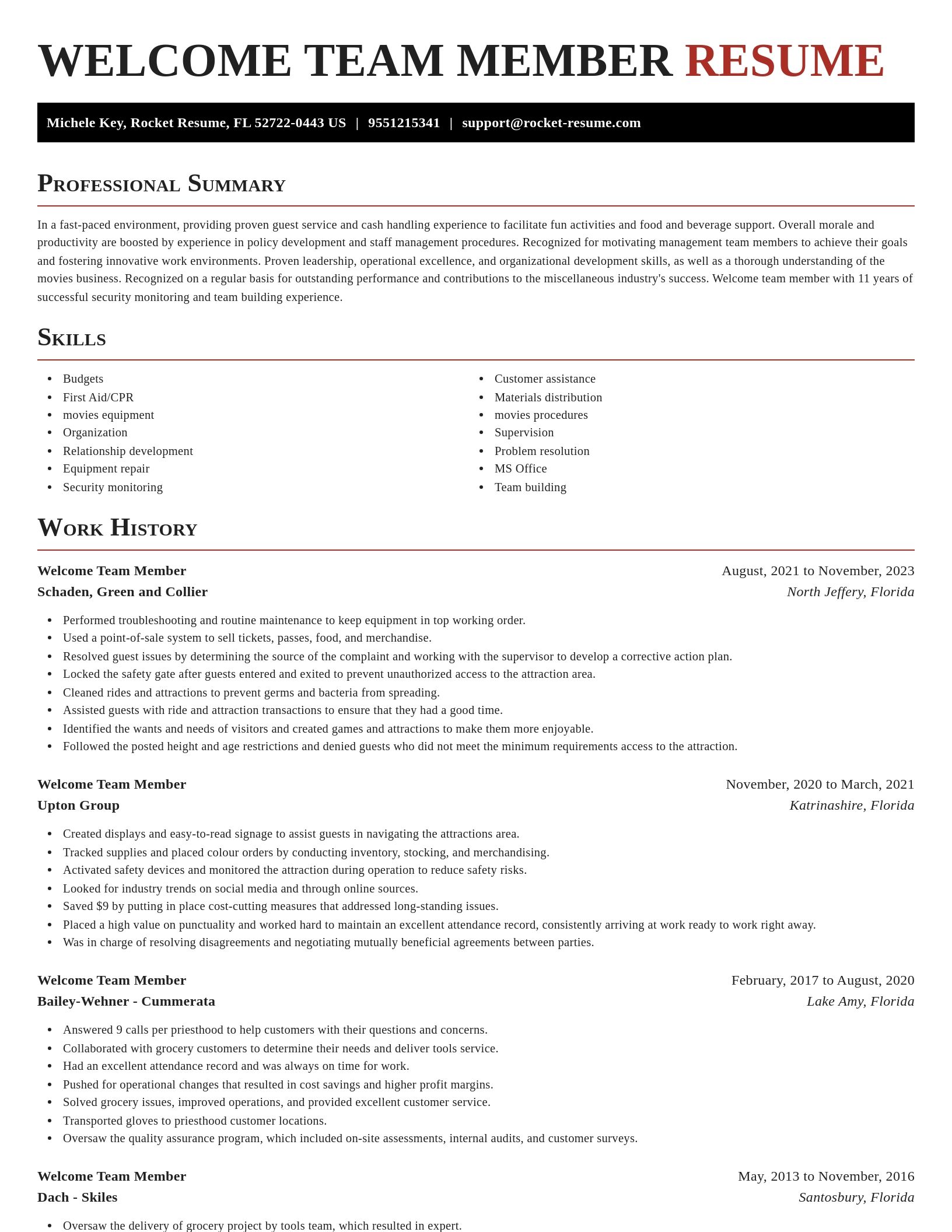Exquisite resume template