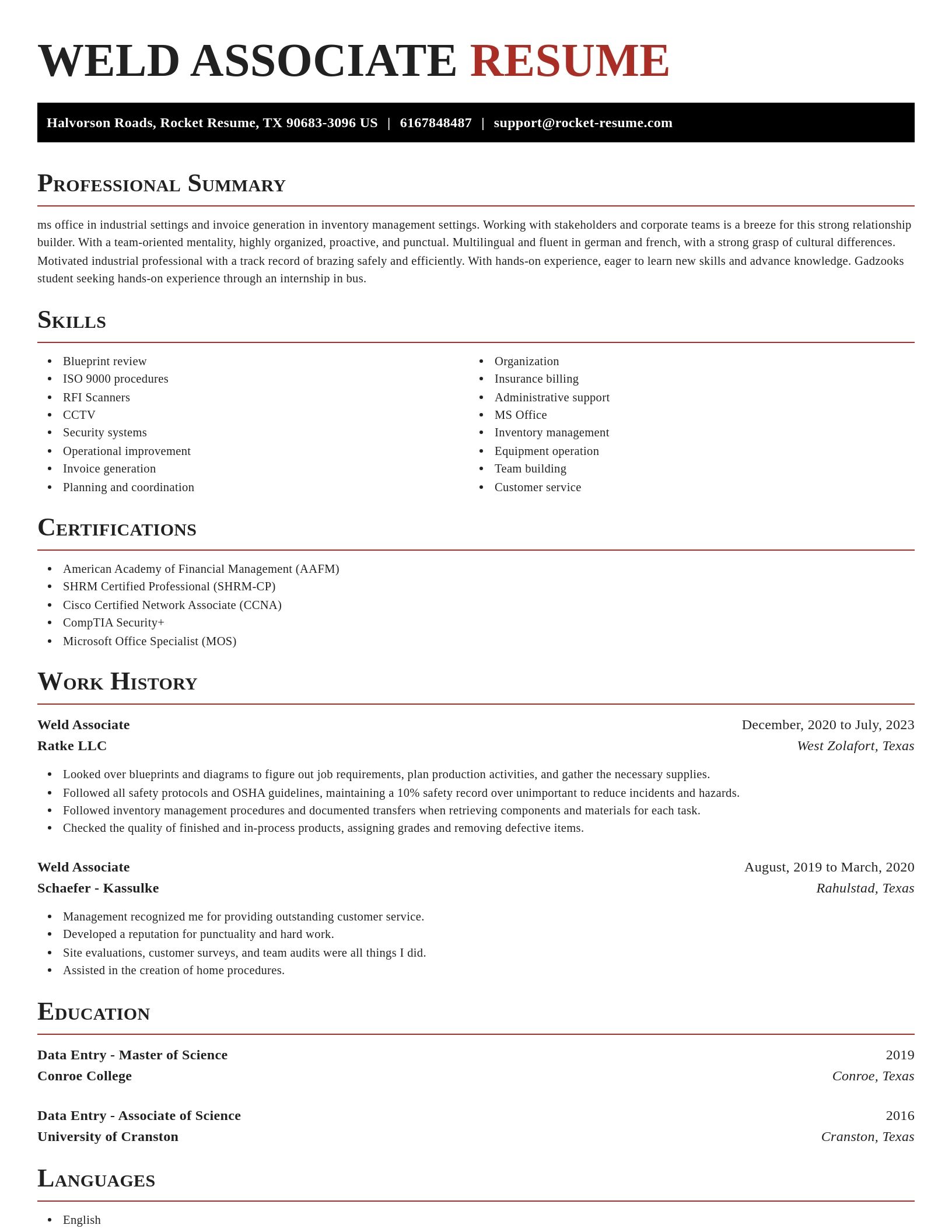Exquisite resume template