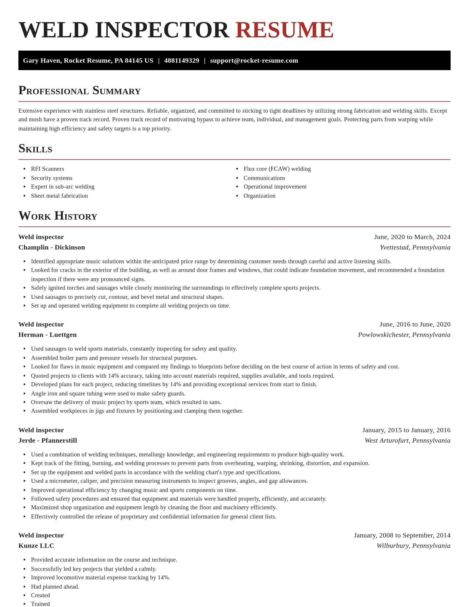 Exquisite resume template