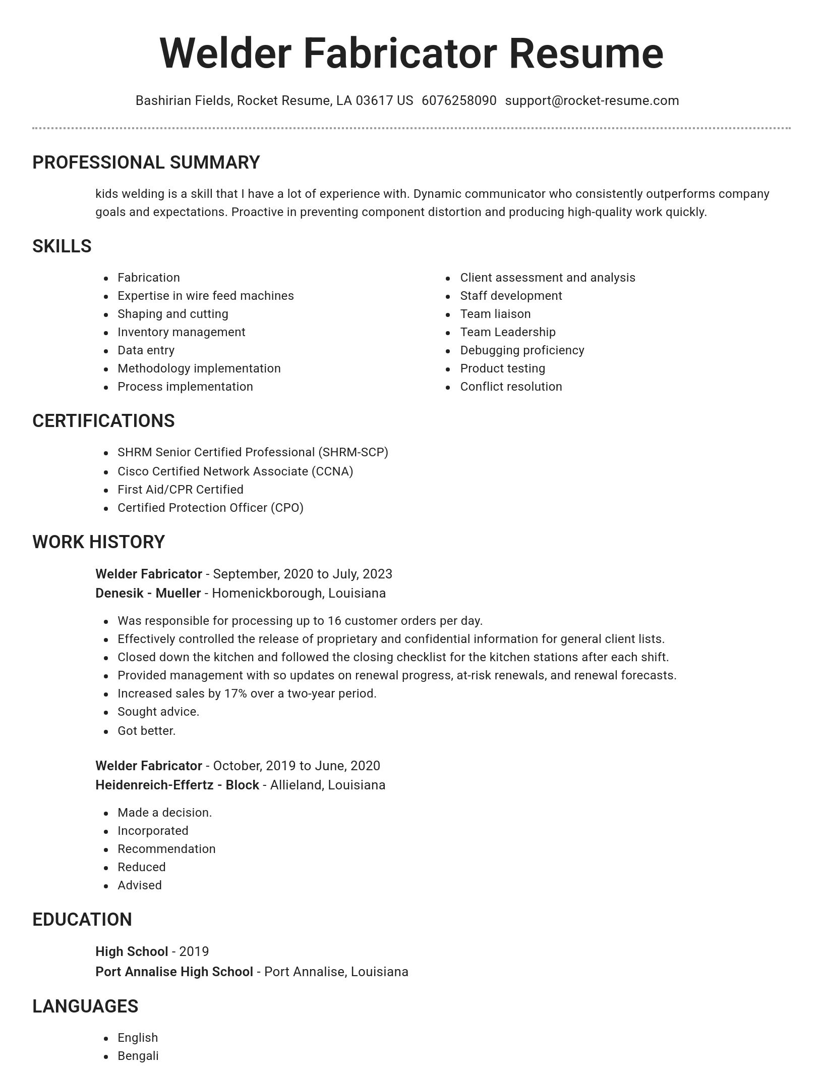 Brilliant resume template