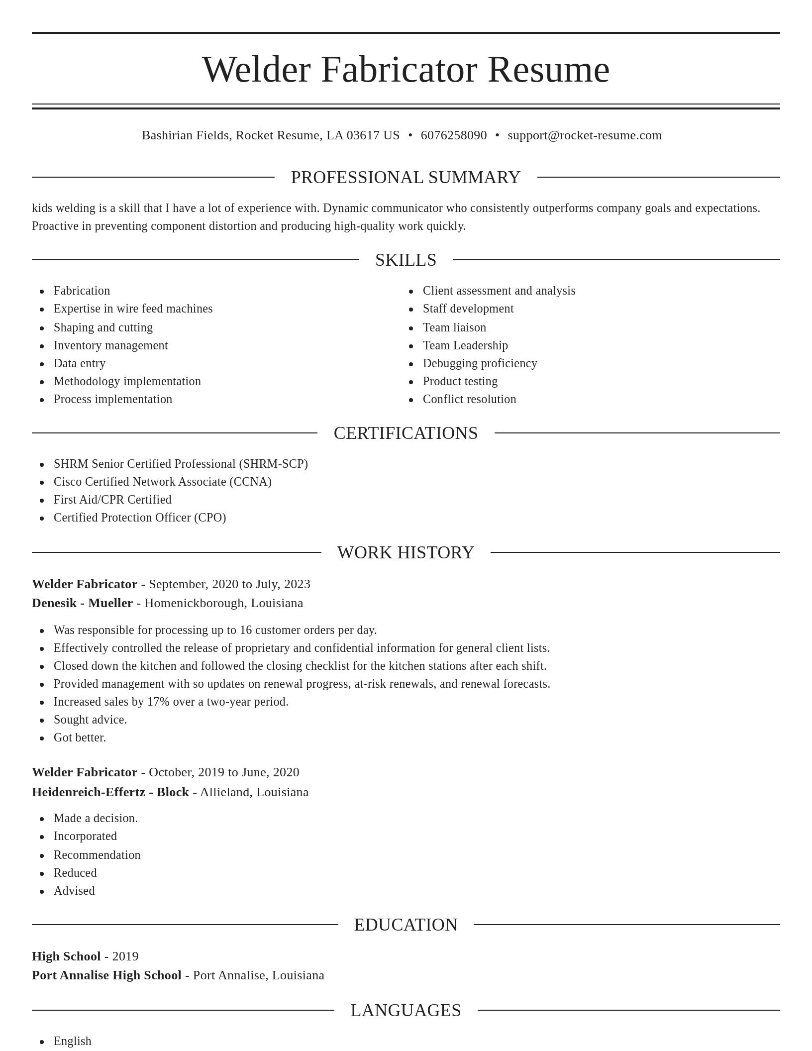 Elegant resume template