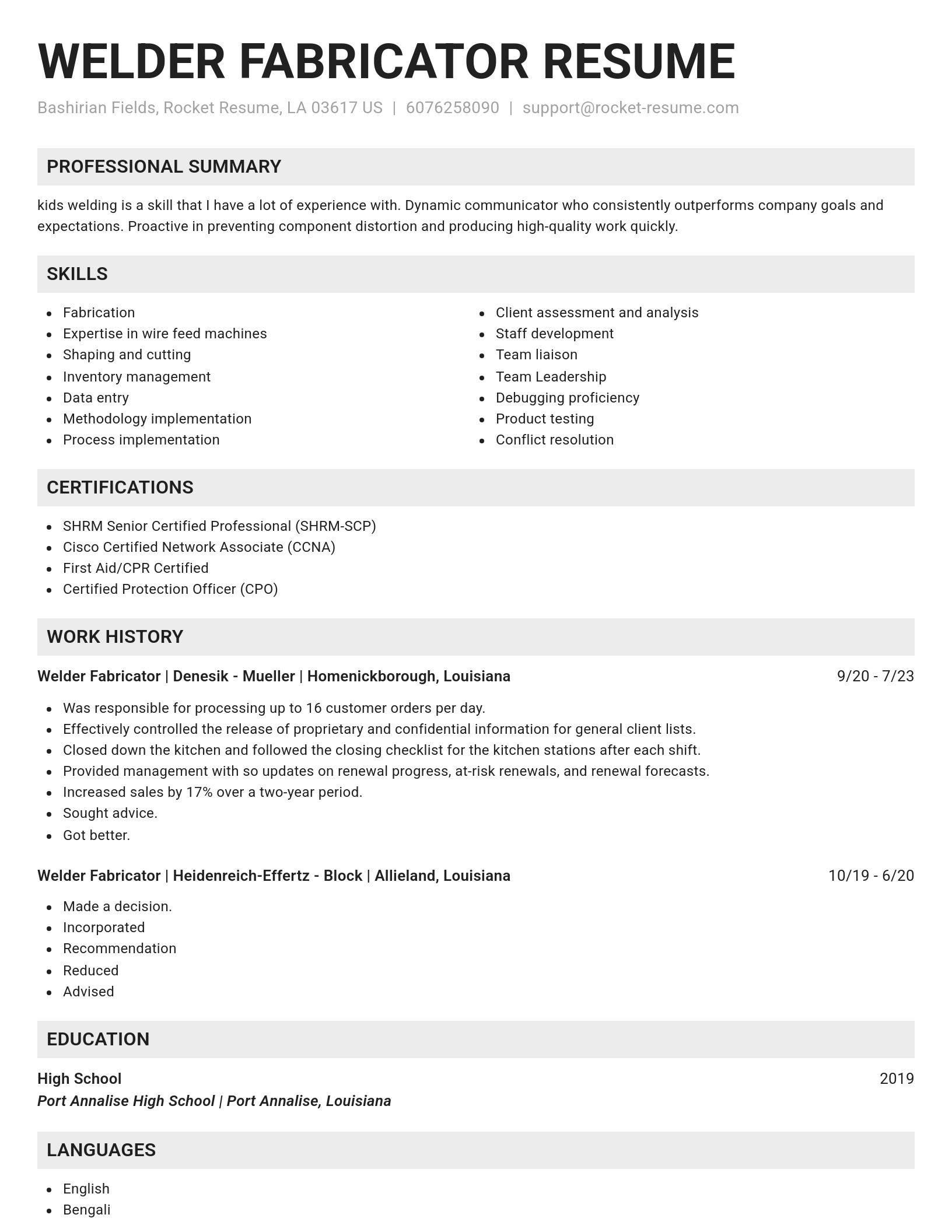 Genius resume template