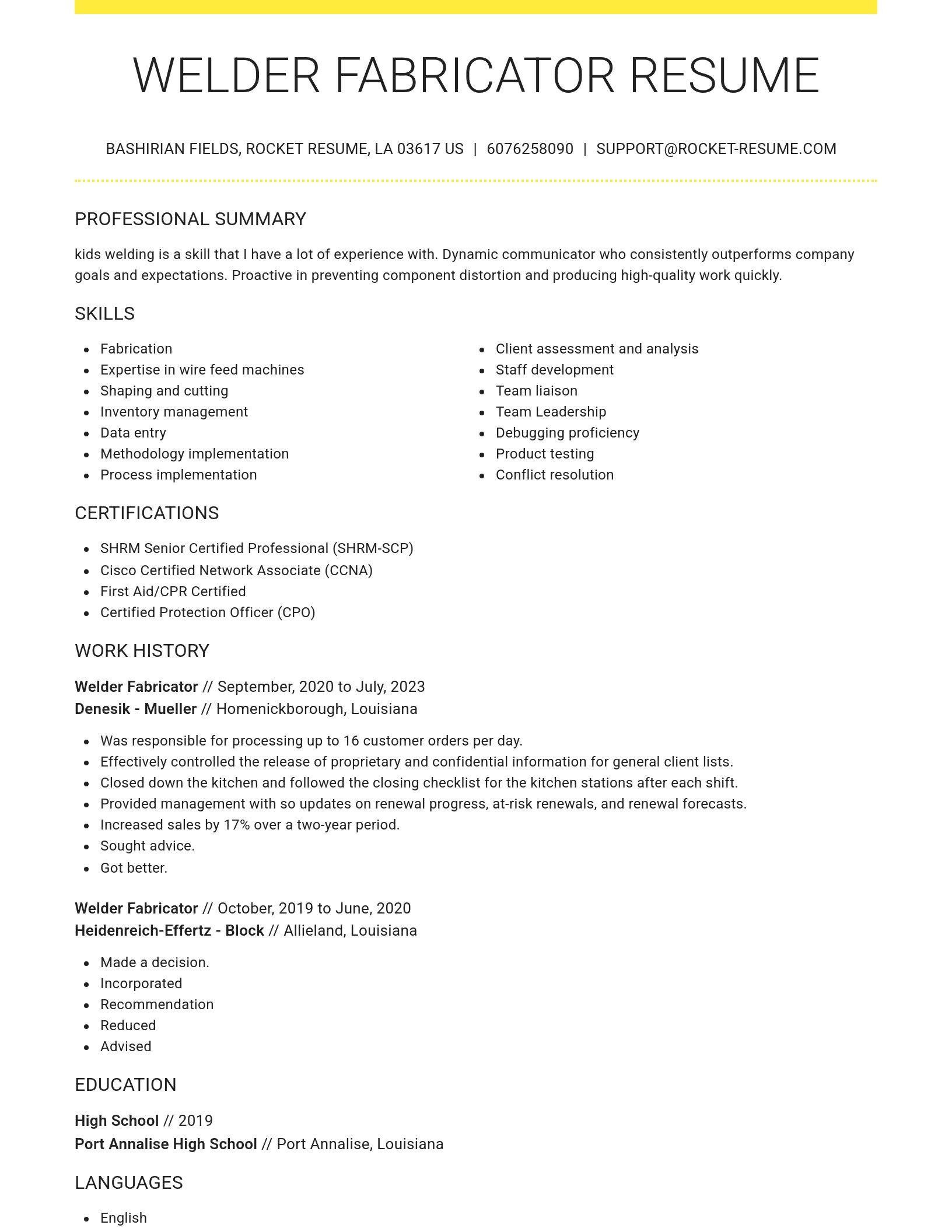 Grand resume template