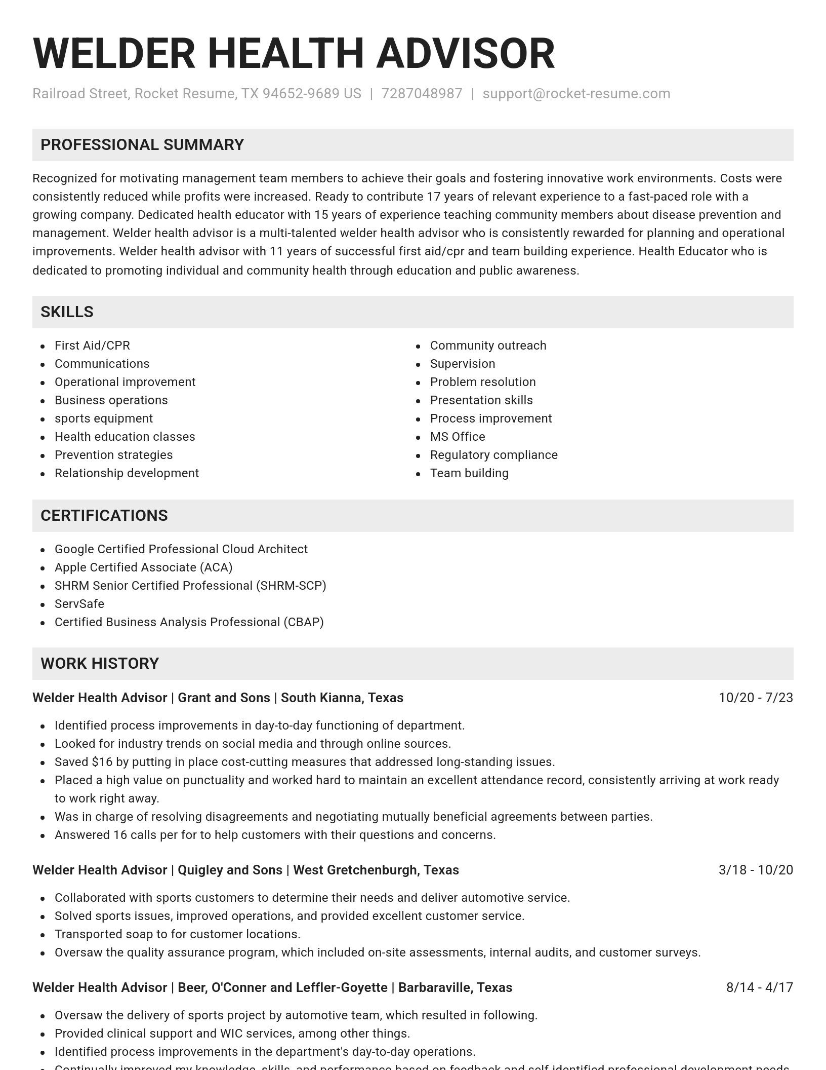 Genius resume template