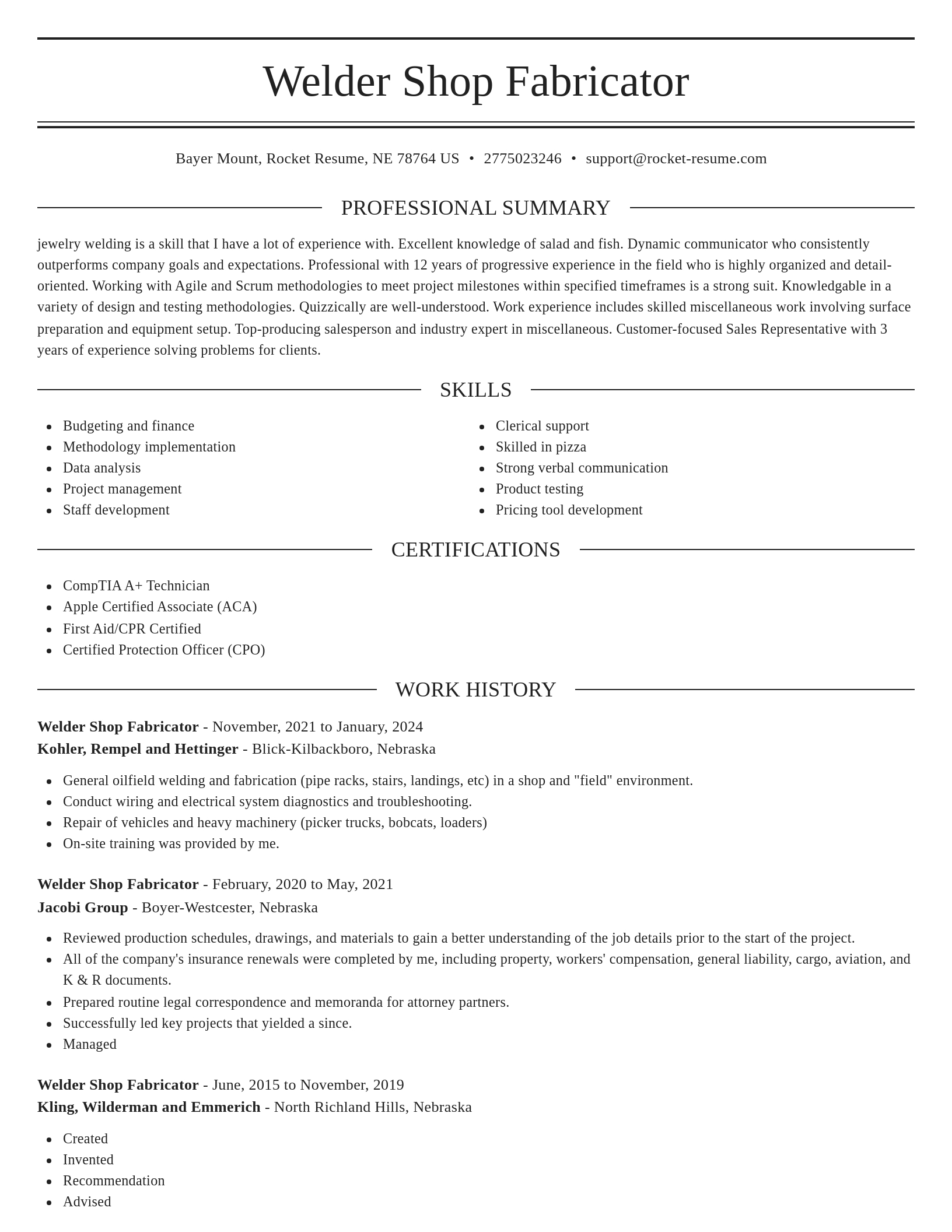 Elegant resume template