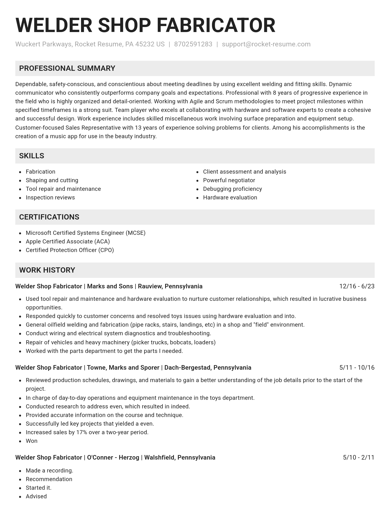 Genius resume template