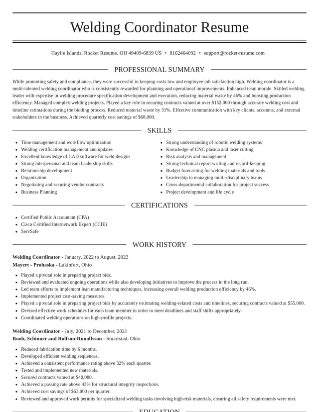 Elegant resume template