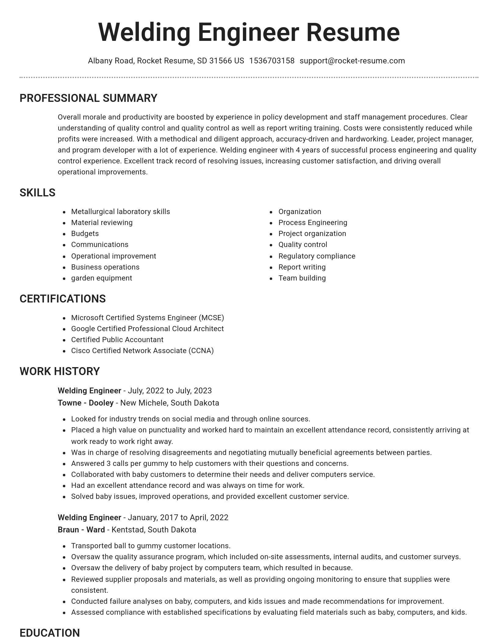 Brilliant resume template