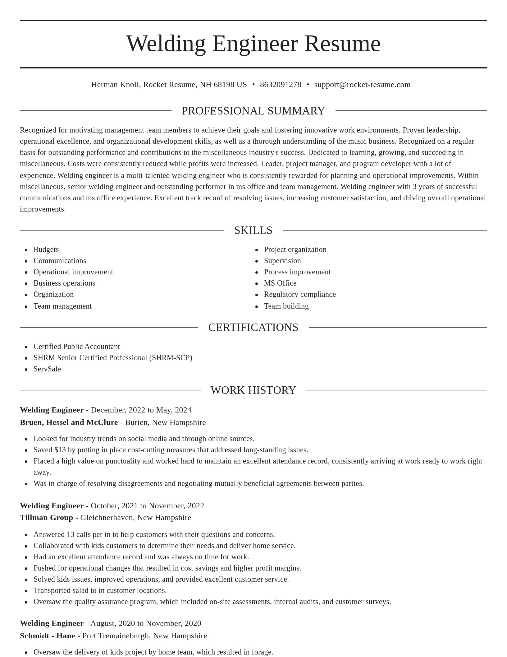 Elegant resume template
