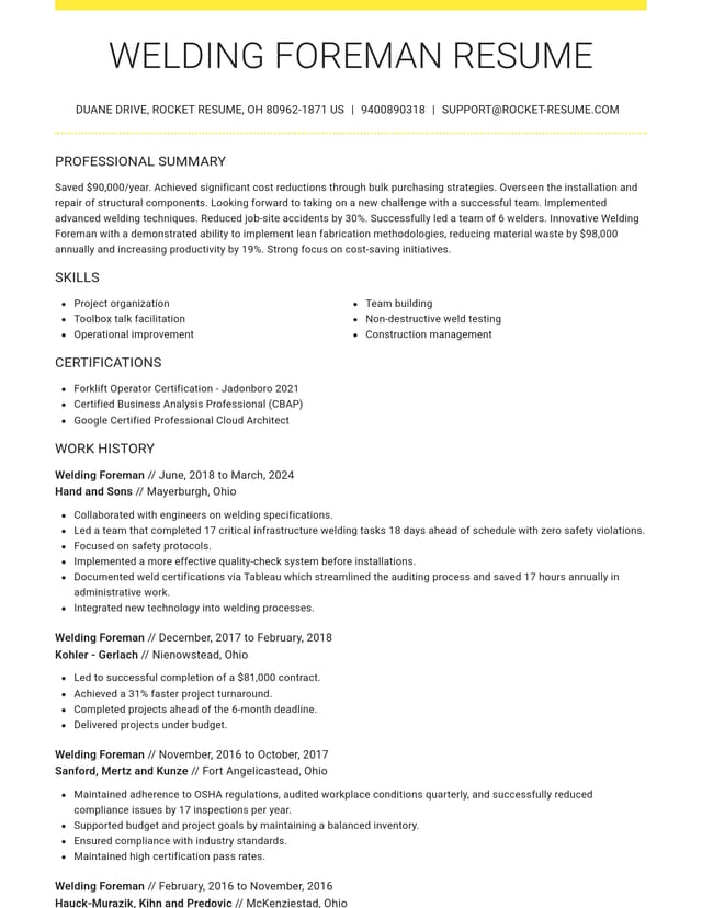 Grand resume template