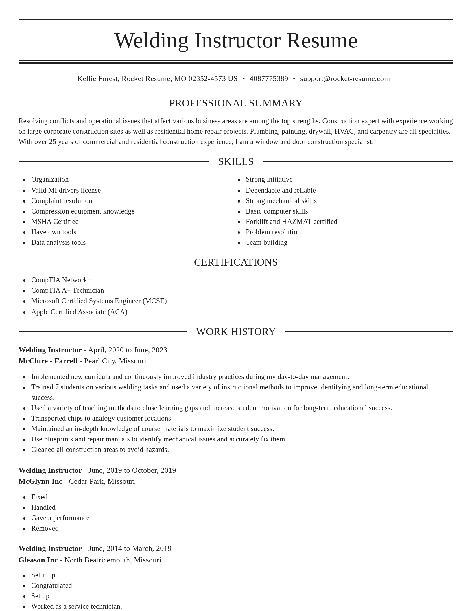 Elegant resume template