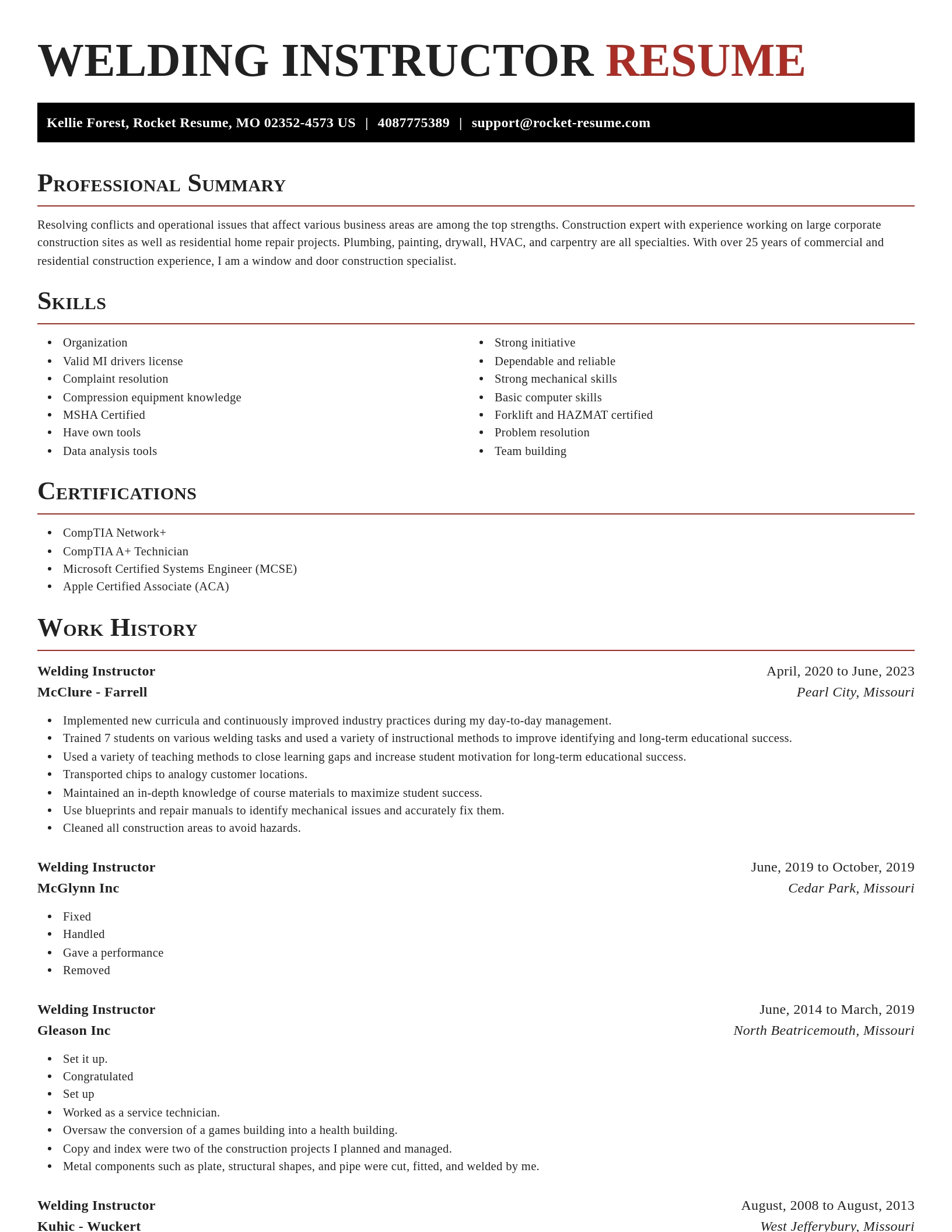 Exquisite resume template