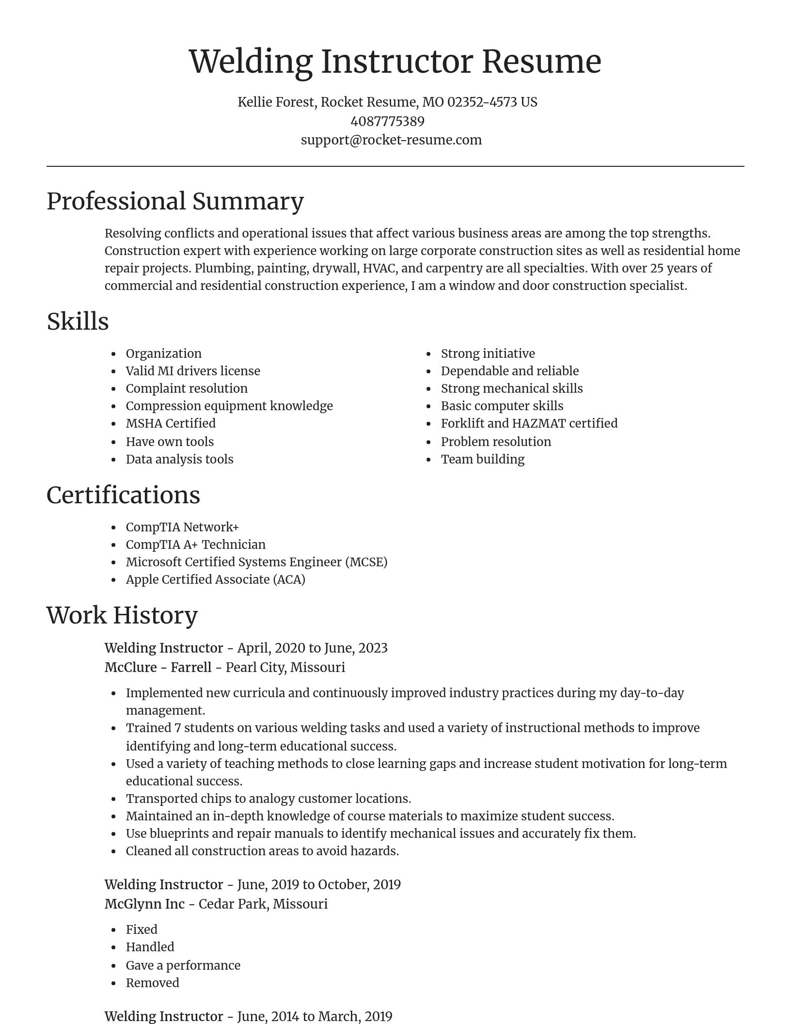Focal Point resume template