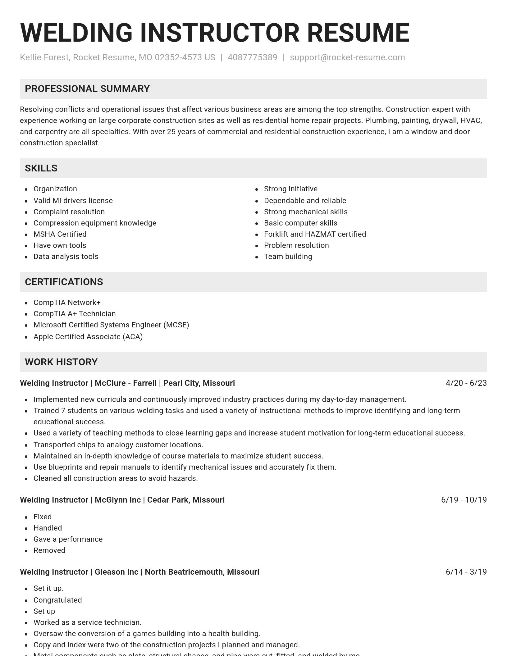 Genius resume template