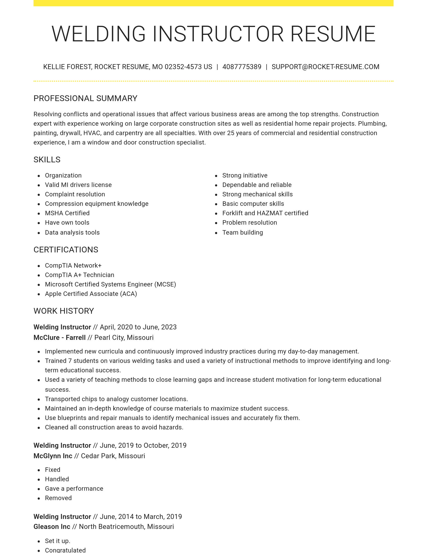 Grand resume template