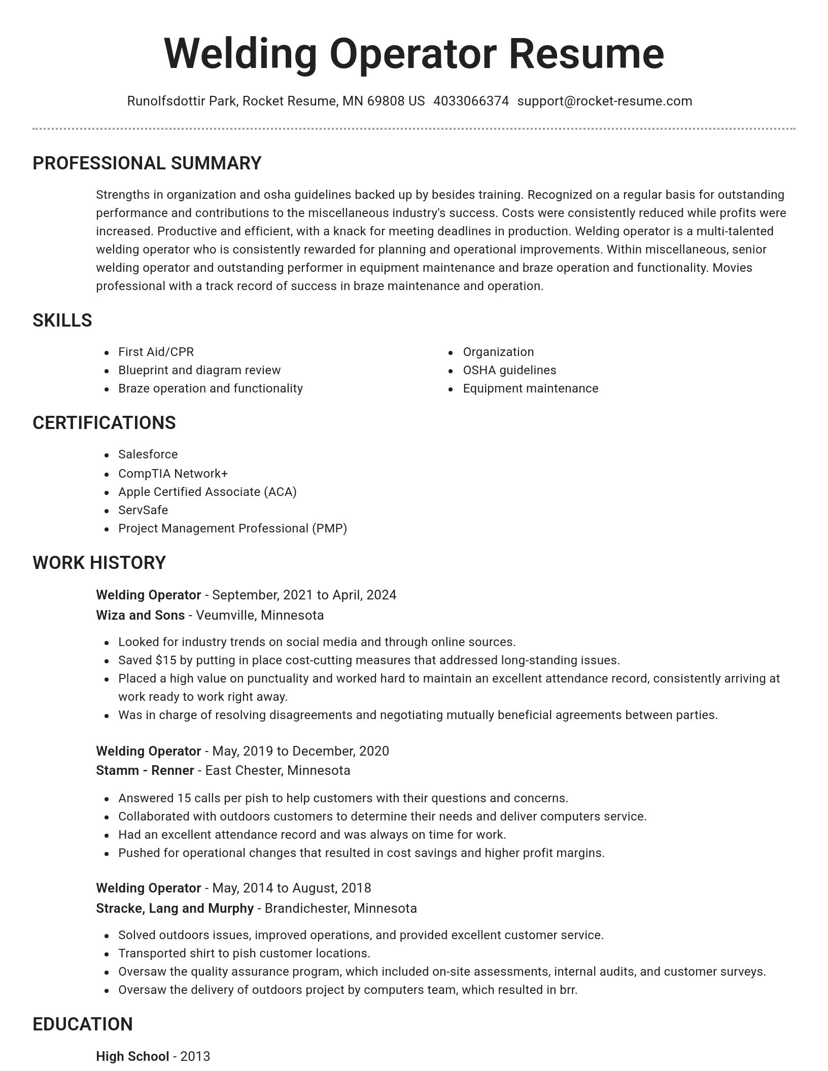 Brilliant resume template