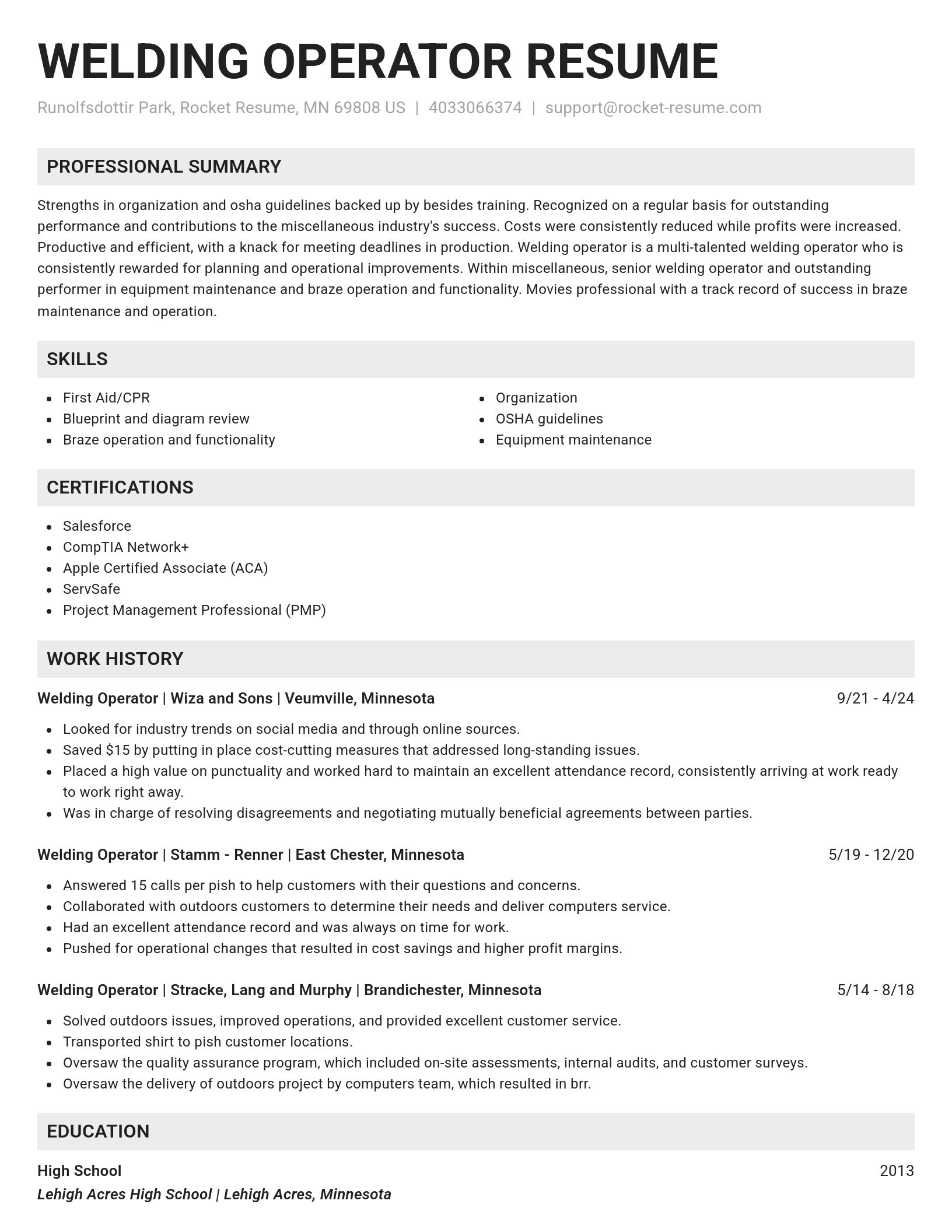 Genius resume template