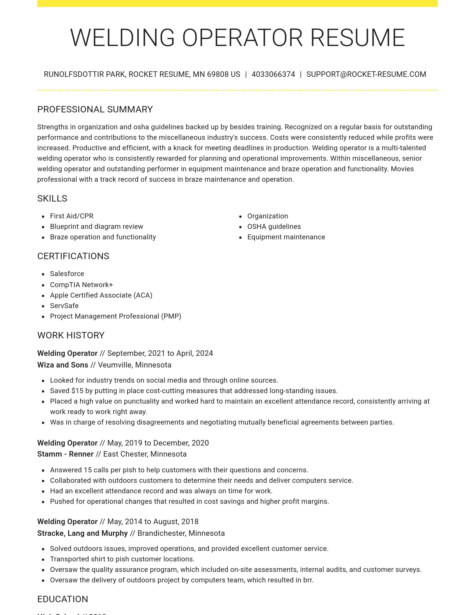 Grand resume template