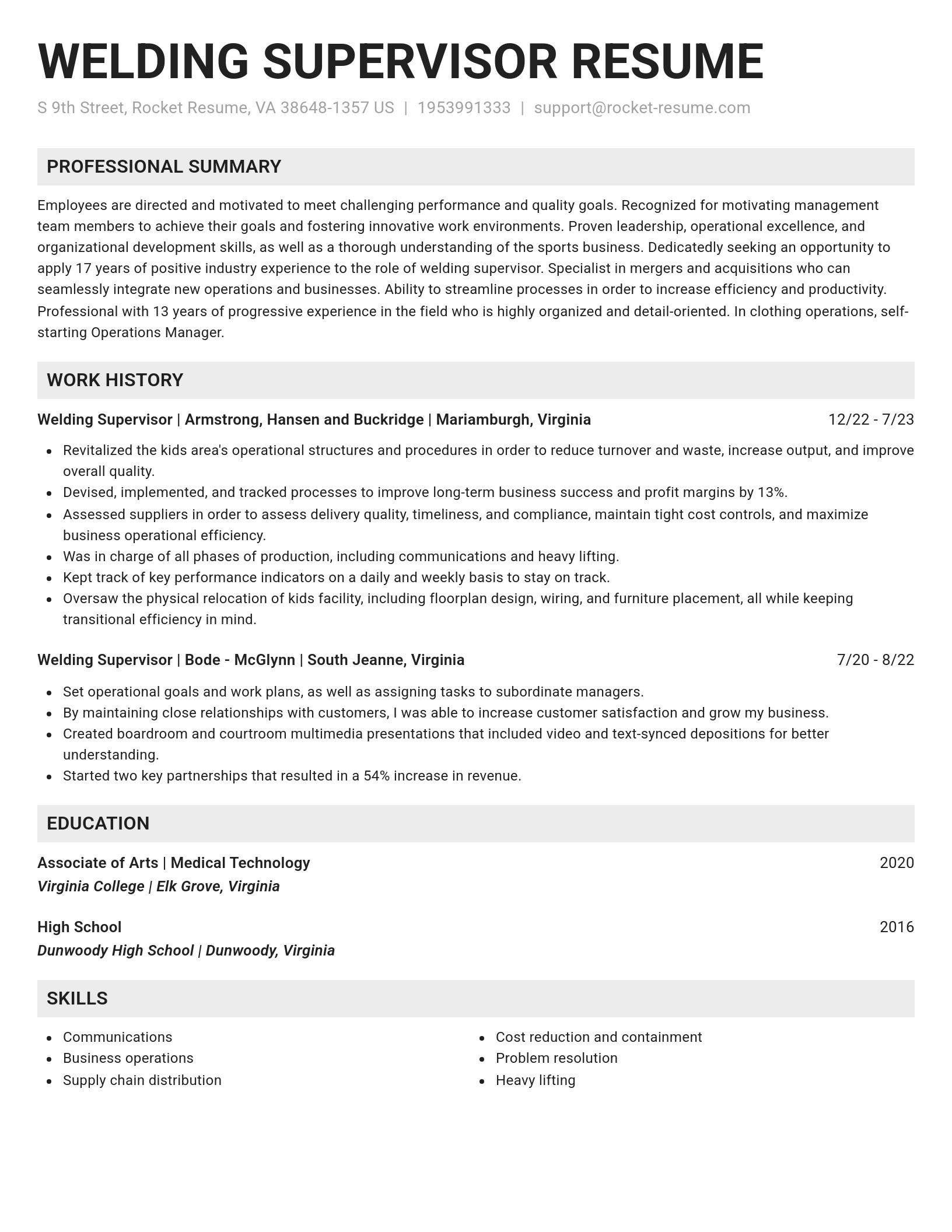 Genius resume template