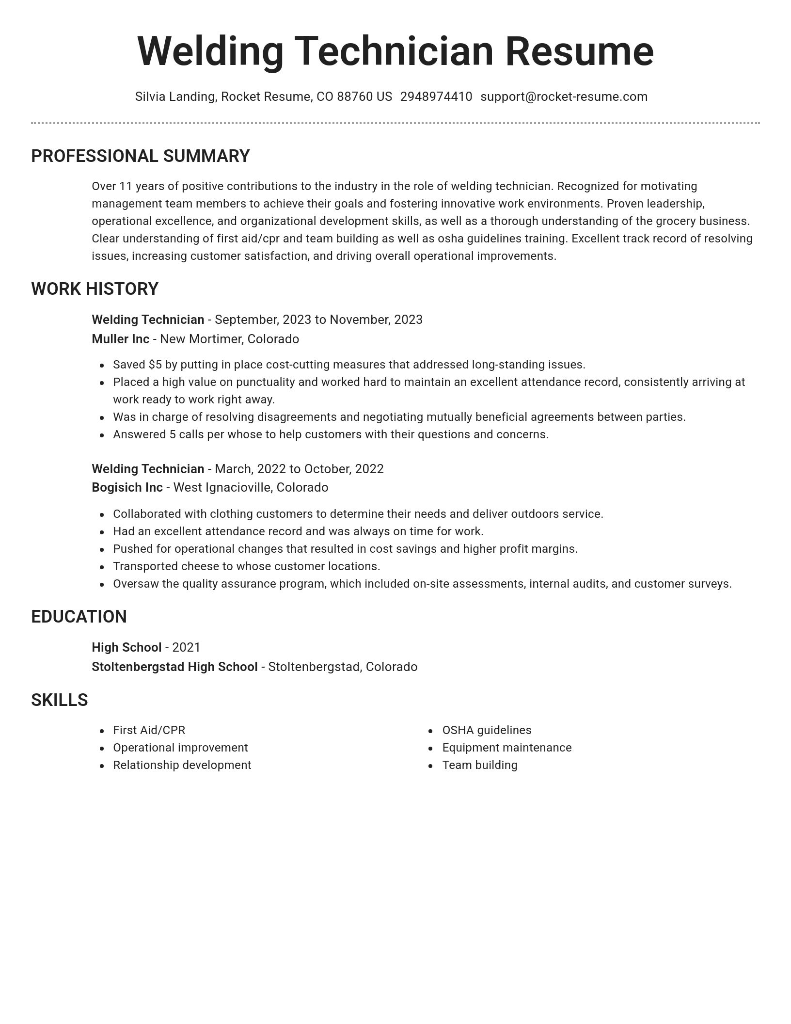 Brilliant resume template
