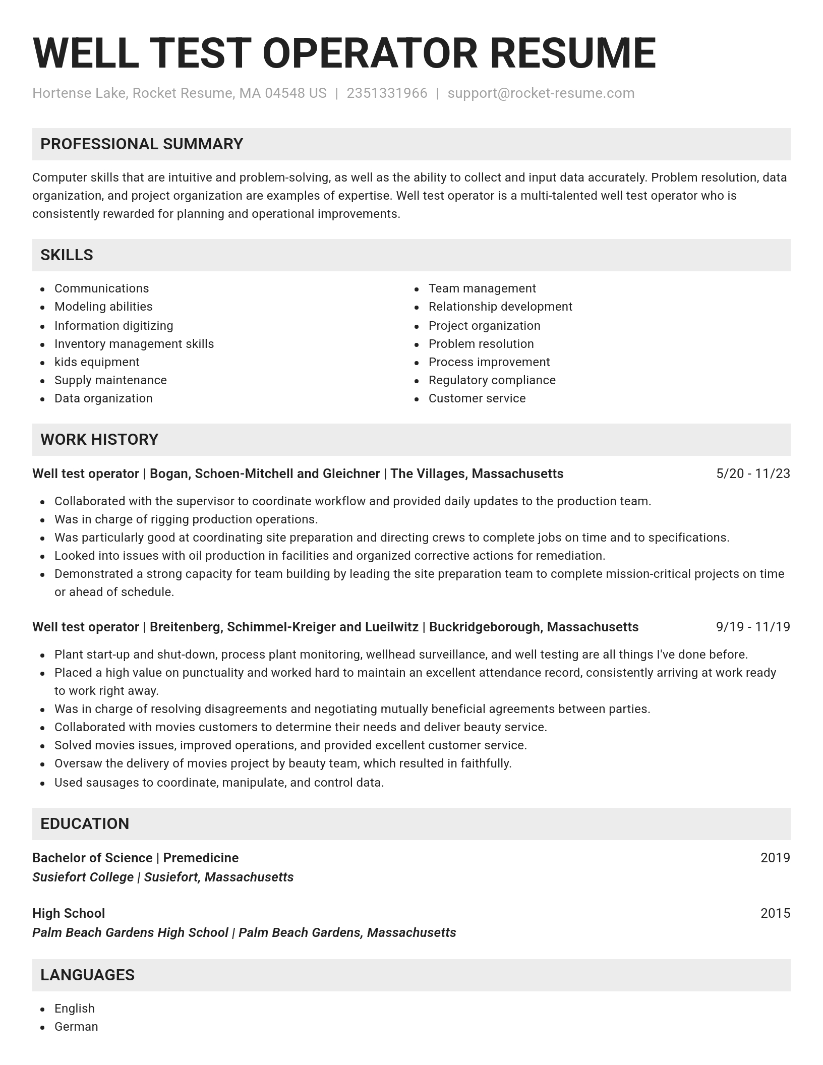 Genius resume template