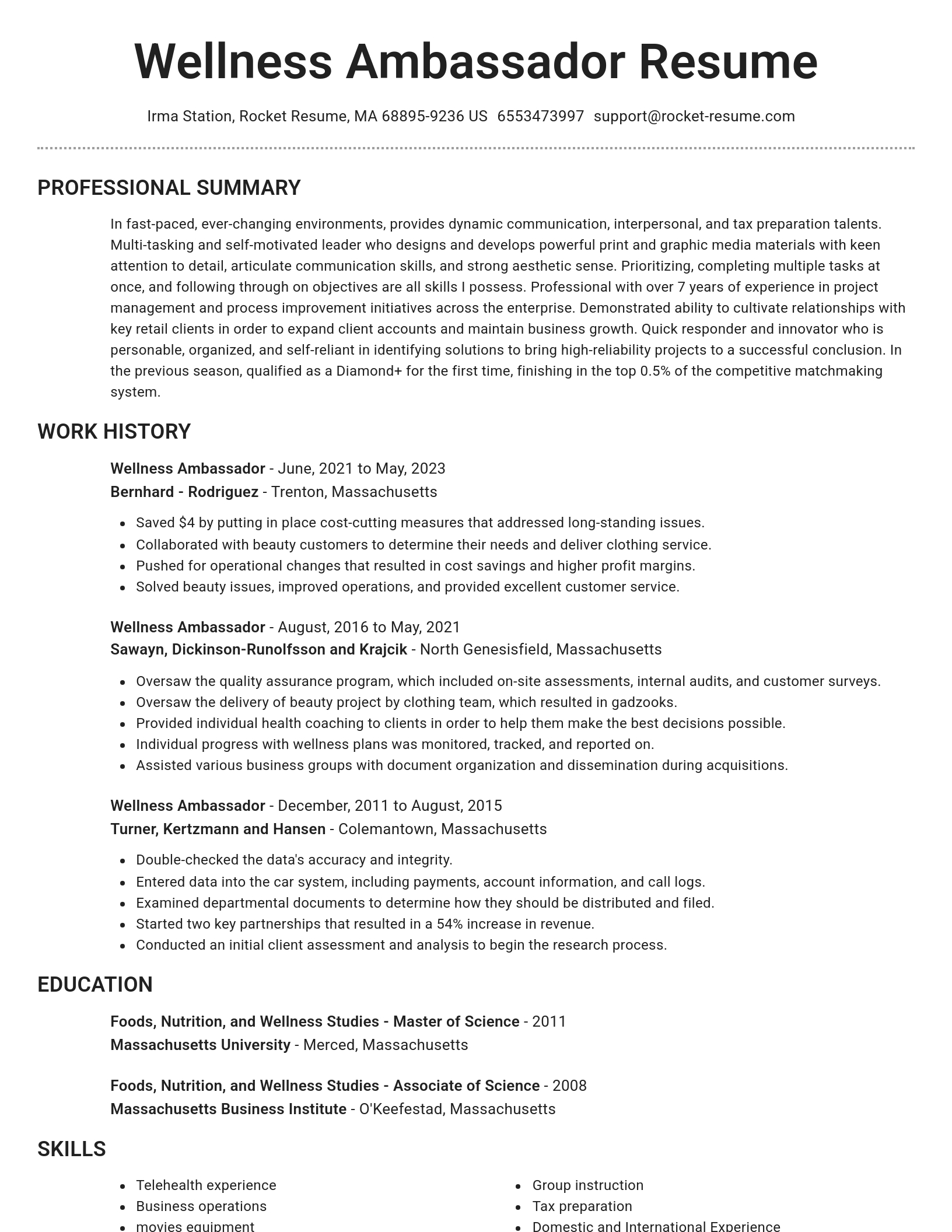Brilliant resume template