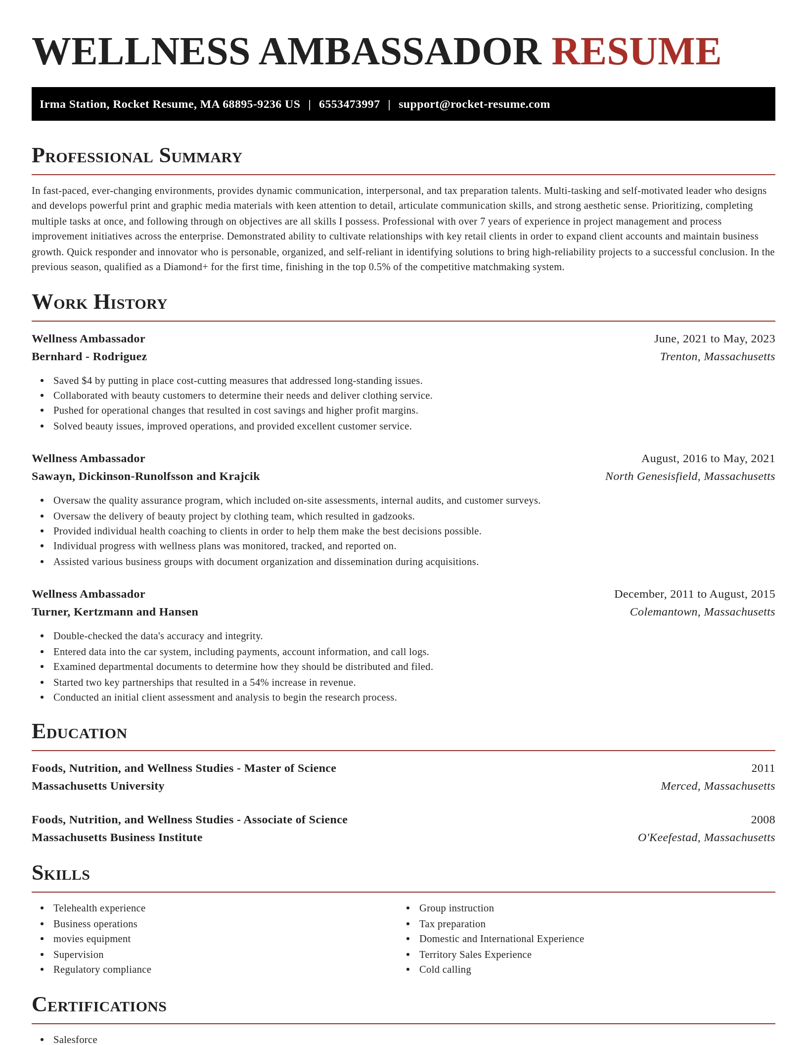 Exquisite resume template
