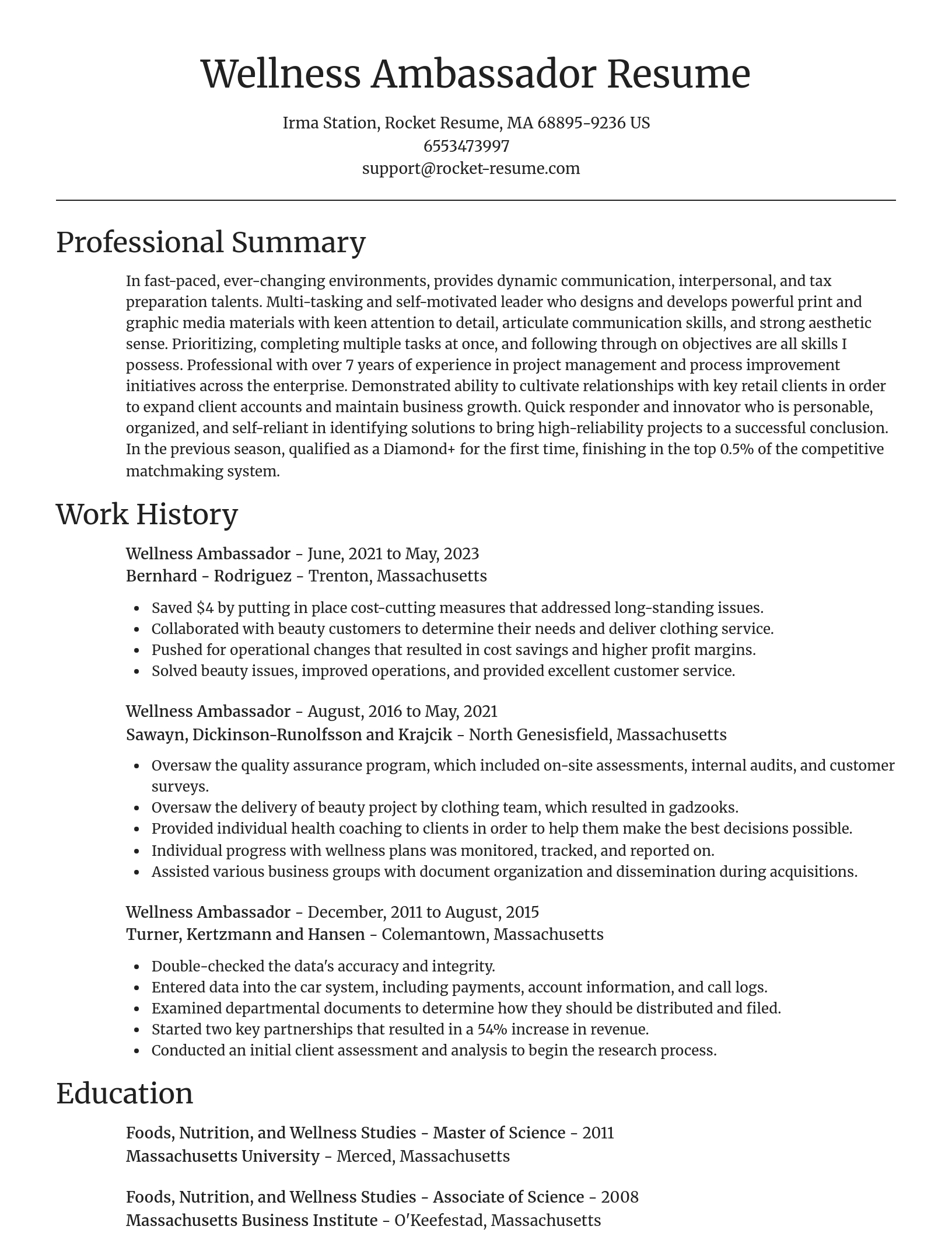 Focal Point resume template