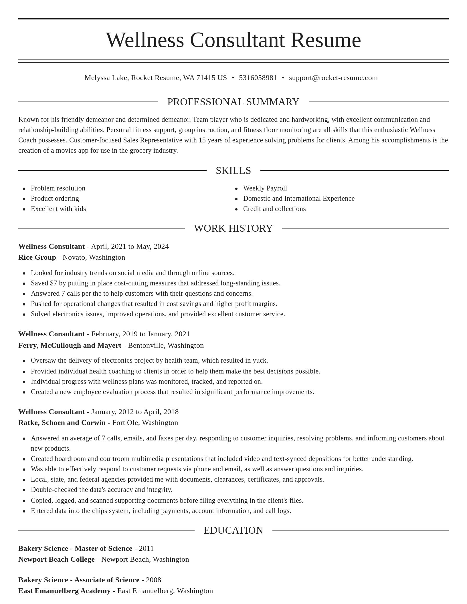 Elegant resume template